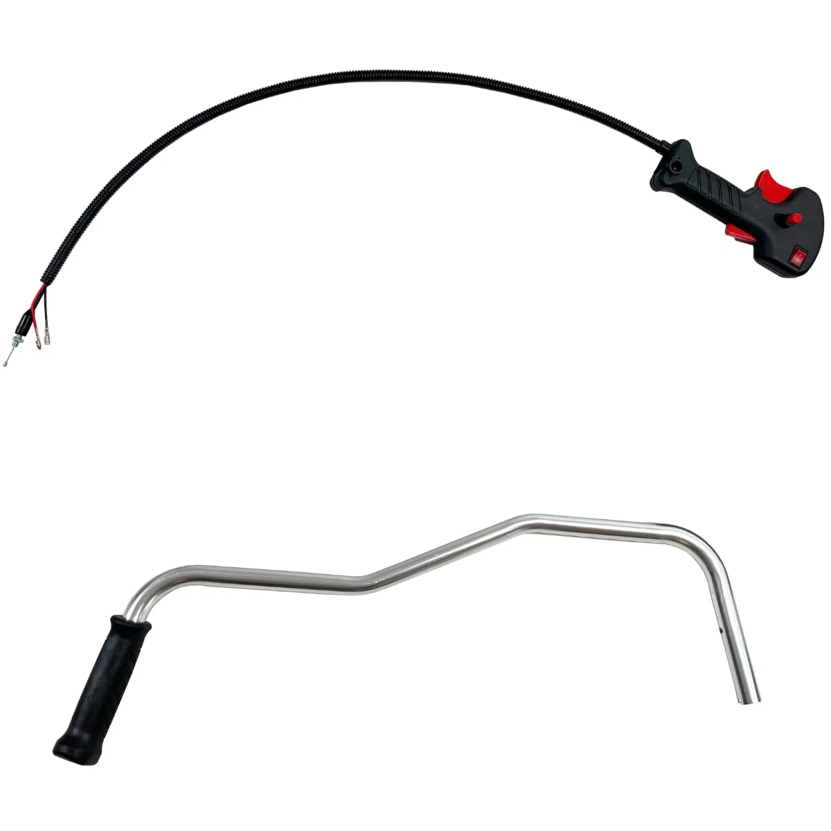Manubrio universale in alluminio per decespugliatore 22 cm - Include telecomando acceleratore con cavo 1 mm (ø 22 mm) per un controllo preciso, comodo e facile da montare