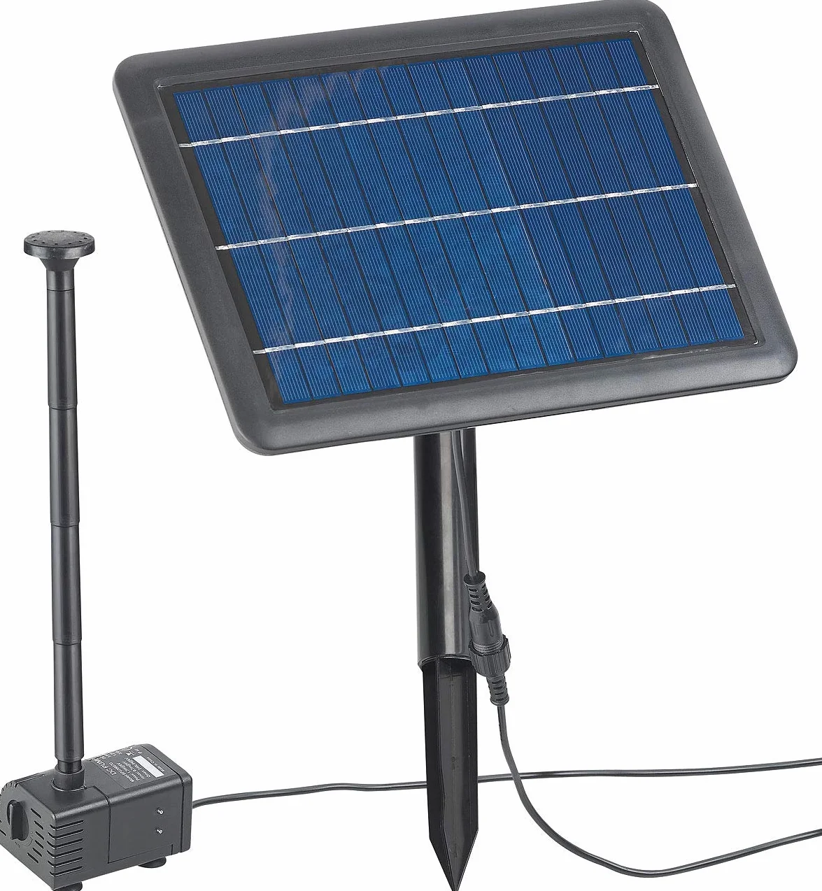 Royal Gardineer Solare Pompa per laghetto: Pompa per laghetti e fontane con Pannello Solare da 4 Watt e Funzionamento a Batteria (Solare Fontana, Solare Pompe per laghetti con Pacco Batteria)
