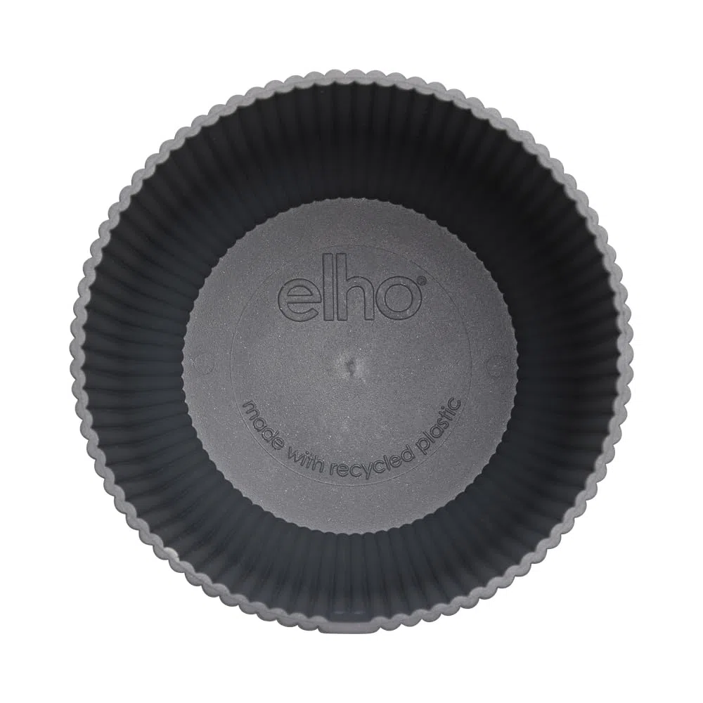 Elho vibes fold round 47cm vaso da fiori - Anthracite | Ø 47 x Alt. 43.6 cm | Adatto per interni | Plastica riciclata al 100%