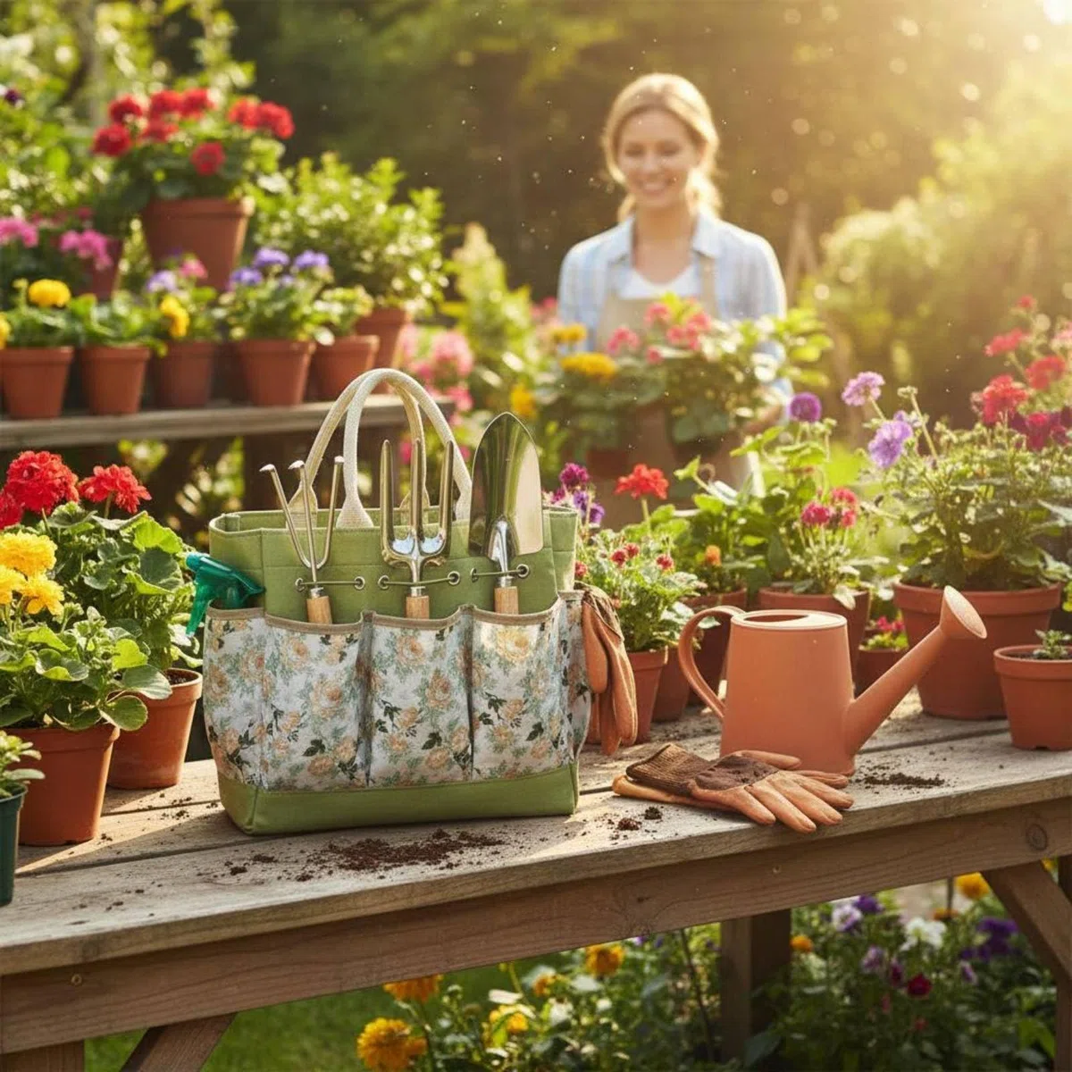 Set Attrezzi Giardinaggio Manuale Kit Attrezzi Giardino Strumenti Coltivazione Trapiantatore Zappetta Estirpatore in Acciaio Durevole con Manici in, Stainless Steel 9PCS
