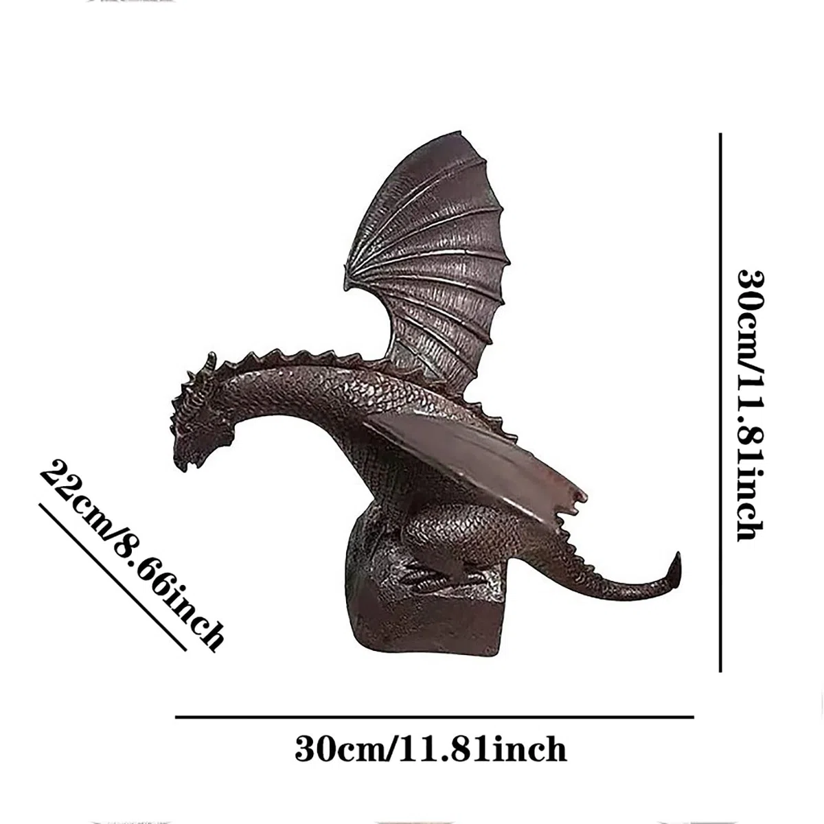 Fontana da esterno a forma di drago - Statua da giardino a forma di drago sputacchiere for laghetti koi, cortili e giochi d'acqua (design resistente alle intemperie)
