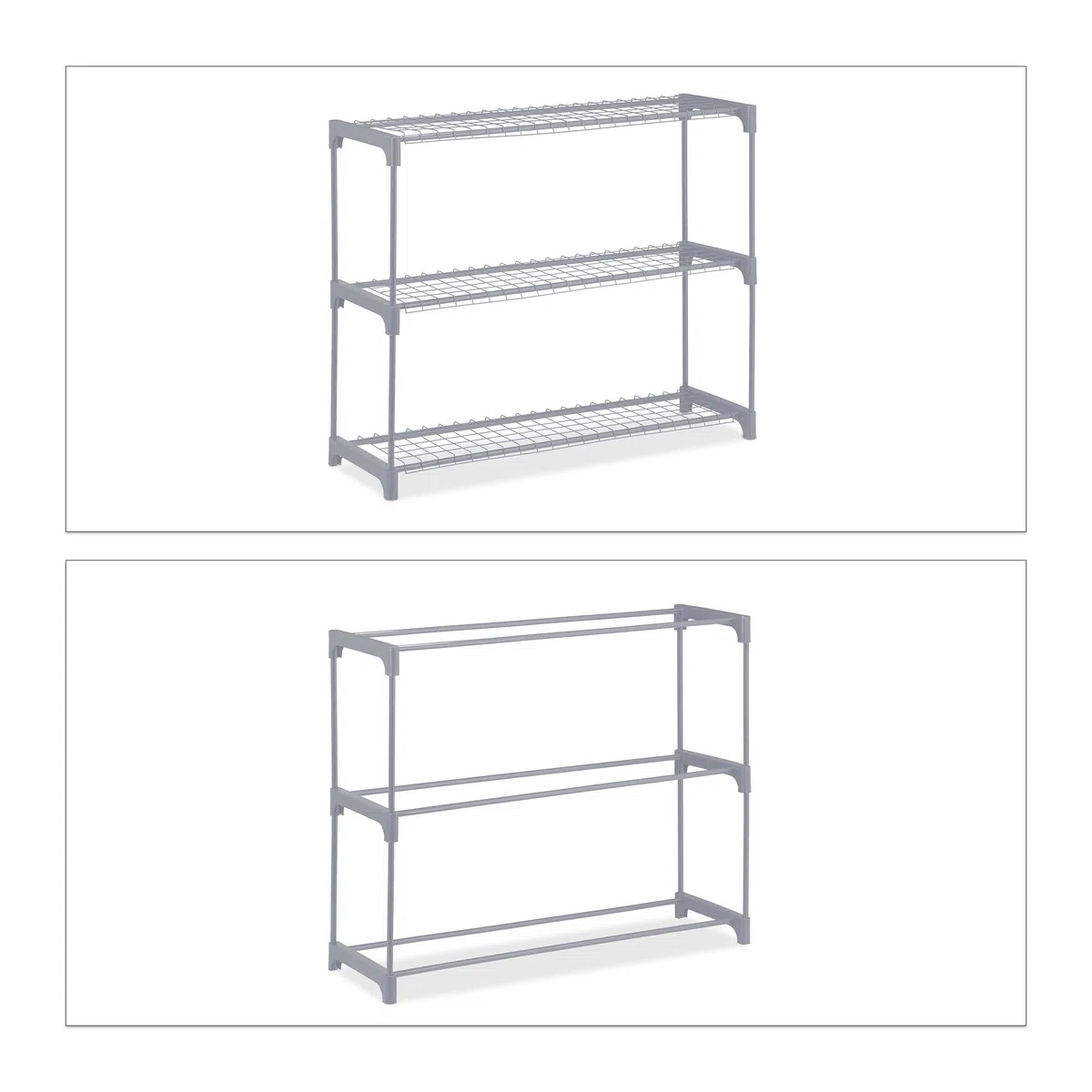 Relaxdays Scaffale Porta Piante a 3 Ripiani, Portapiante in Vaso, Fiori e Erbe, Mobile in Acciaio, 72x91x28 cm, Grigio