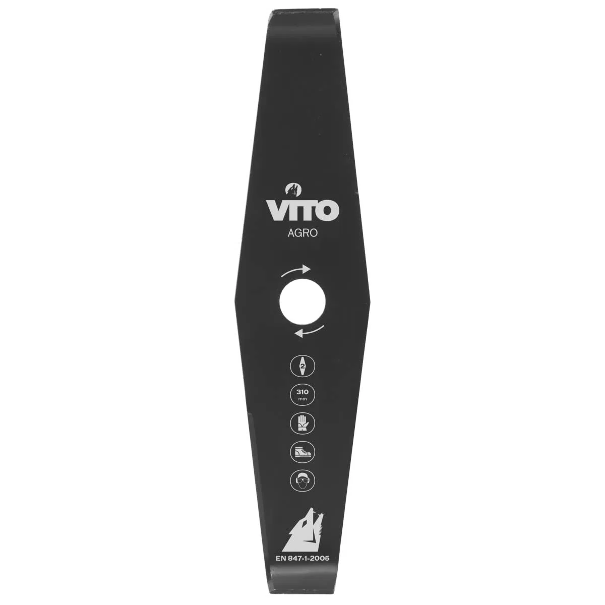 VITO - Lama da taglio 310 mm per decespugliatore, 2 denti alesaggio 25,4 standard
