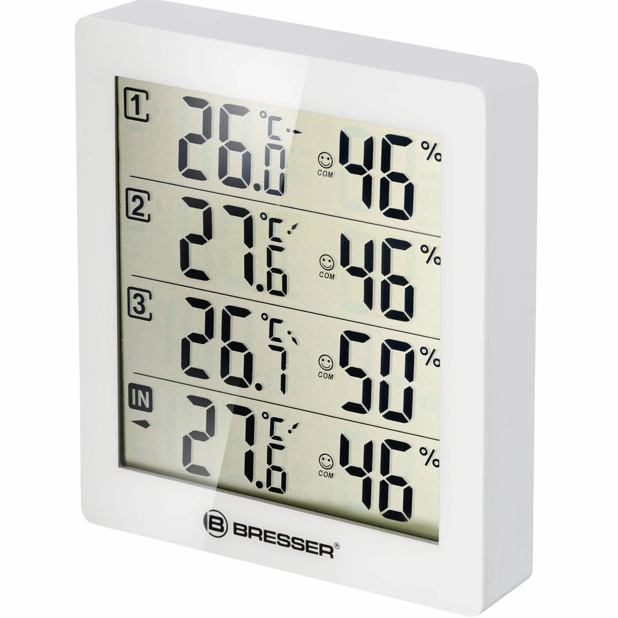 BRESSER Termoigrometro, bianco, 10,5 x 2,5 x 12 cm