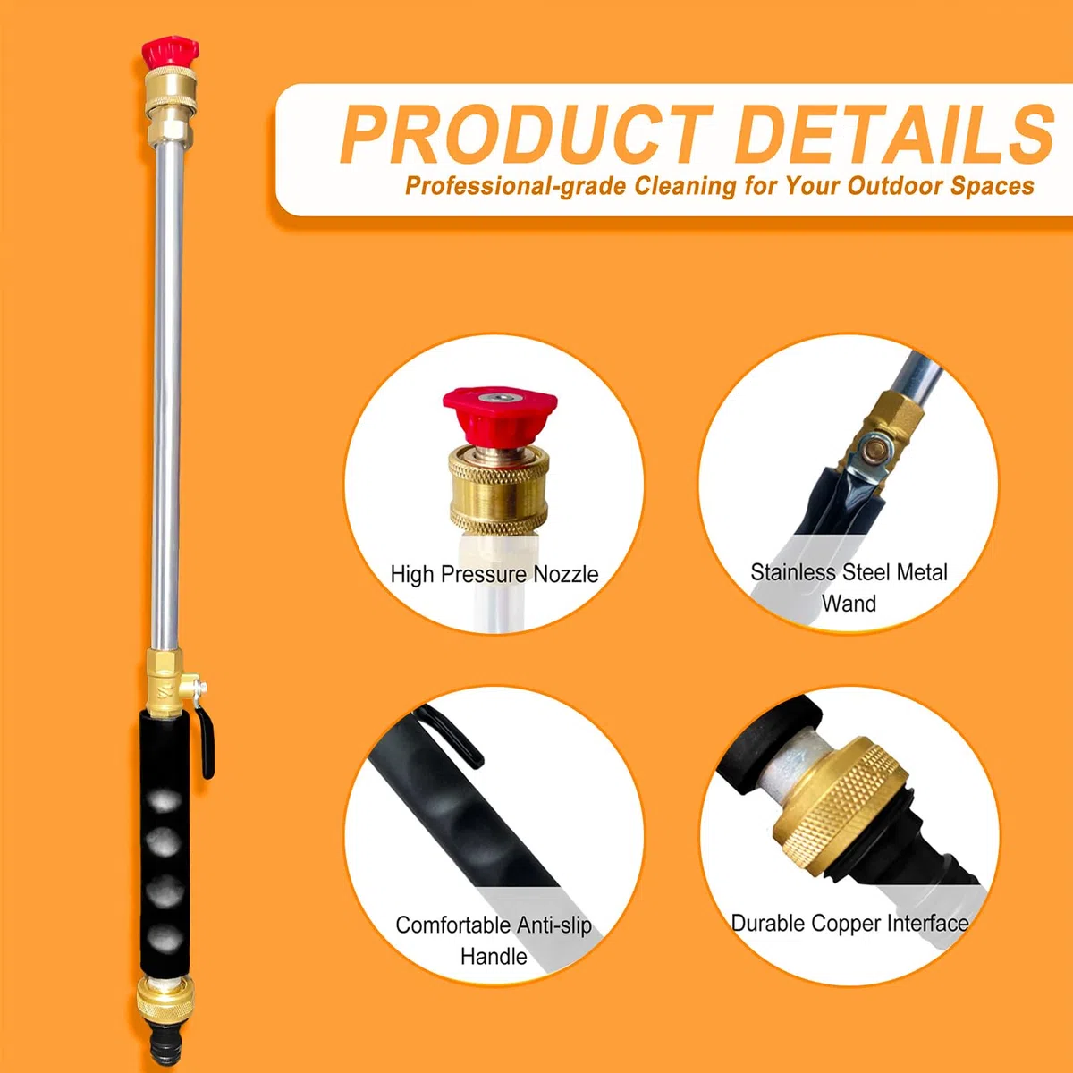 Jet idrojet con ugello ad alta pressione, tubo dell'acqua ad alta pressione,spruzzatore ad alta pressione,idropulitrici ad alta pressione, lance Jet Spruzzatore per auto, giardino