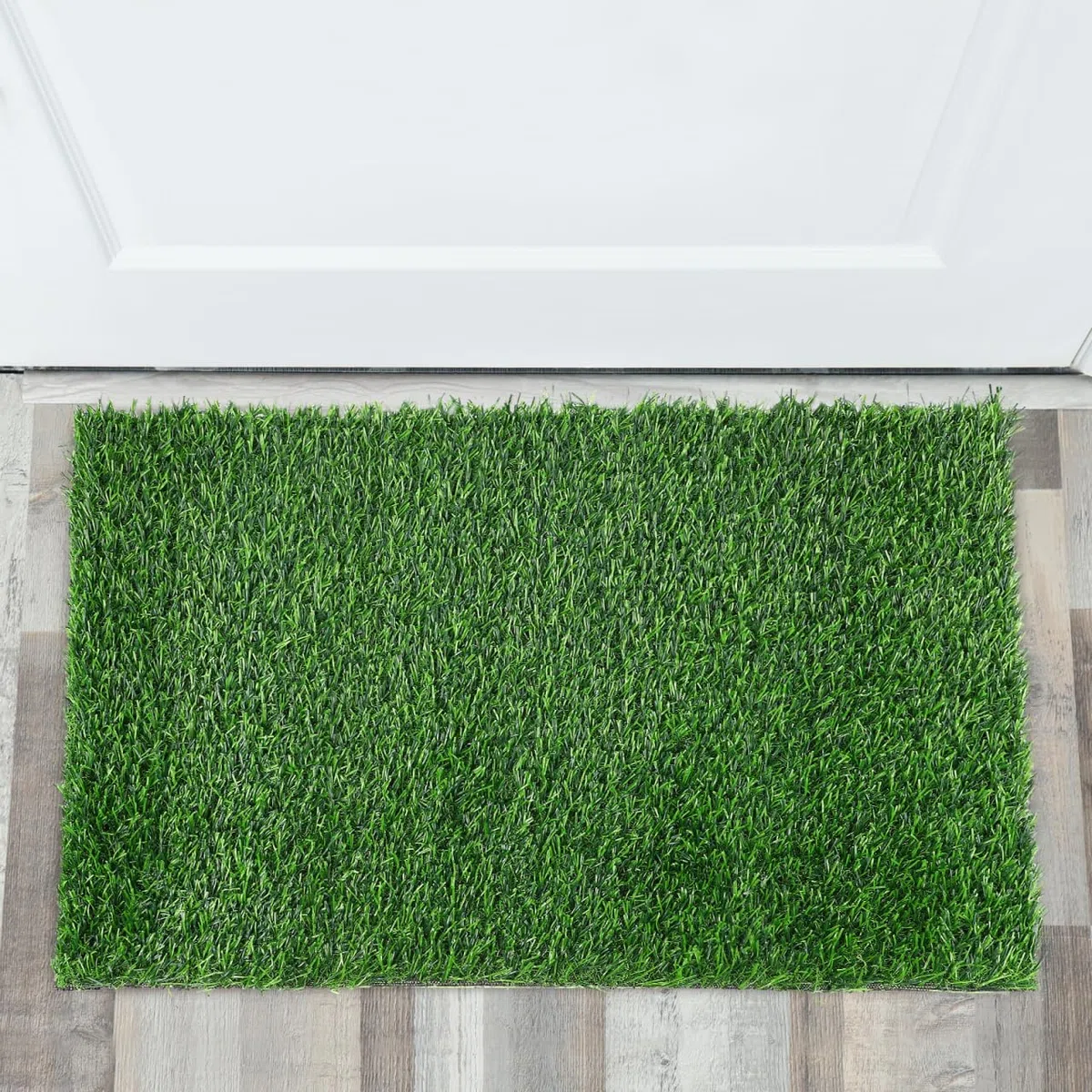 BESPORTBLE Zerbino in erba per esterni, tappeto erboso verde, facile da pulire, 40 x 60 cm, tappeto erboso artificiale per la porta anteriore, non richiede cure quotidiane
