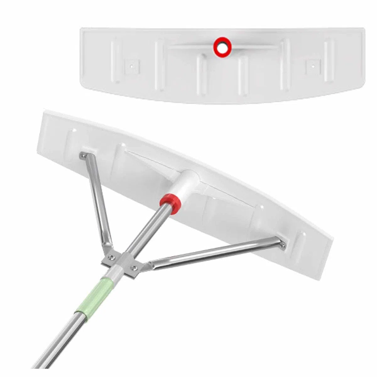 Pala da neve estensibile e raschietto per ghiaccio, manico in alluminio, facile rimozione della neve sul tetto, foglie, detriti, 2-4 m