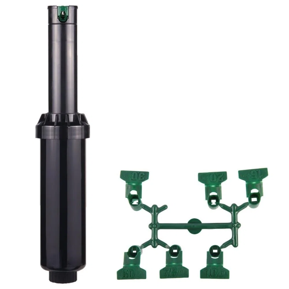Suinga Set di 4 Irrigatore turbina Hunter SRM-04. Portata da 4 a 9 metri. Filettatura 1/2" Femmina, Nero