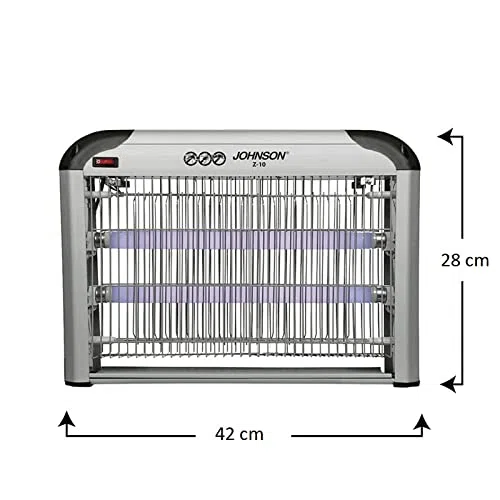Palucart Zanzariera Elettrica Johnson Z 10 Lampada Anti-Zanzara a LED con 2 Lampade UV elimina Insetti Volanti Elettrico, zanzariera per Interno Copertura di 40 mq a 20w in 2 lampade da 10w