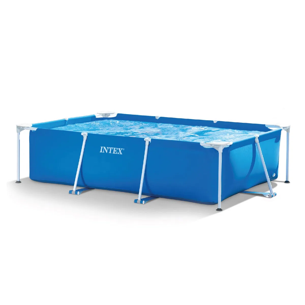 Intex 28272NP - Piscina Fuori Terra Rectangular Frame Rettangolare, 3834 L, Acciaio e PVC, Blu, 300x200x75 cm & Pool maintenance kit - pool accessories - pool cleaning set - 2 pieces