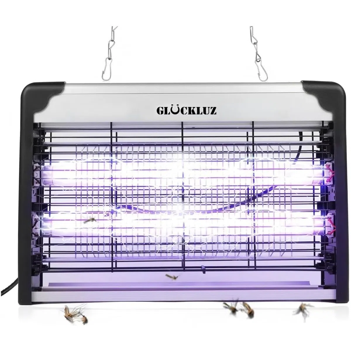 Glückluz 20 W, lampada elettrica anti-zanzare, potente uccidere mosche eliminatore di insetti, efficace per uso industriale, cattura zanzare e insetti per interni (zappatore di insetti)