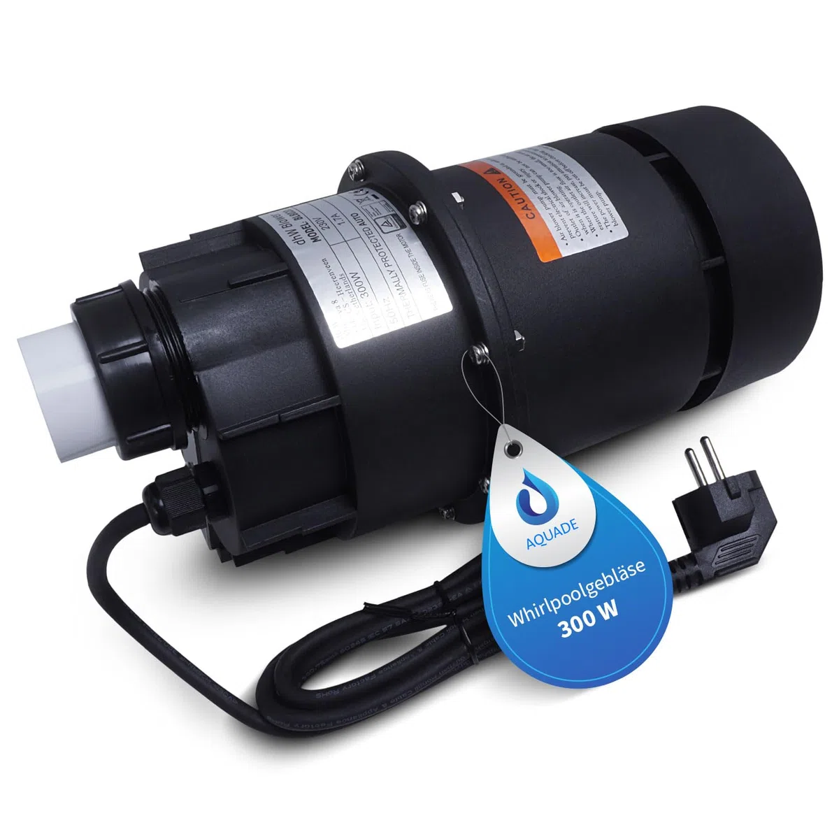AQUADE Soffiatore per vasca idromassaggio, silenzioso, pneumatico, 300 W, per vasca idromassaggio, per vasca idromassaggio, per esterni, per esterni, per idromassaggio, 300 W, 230 V