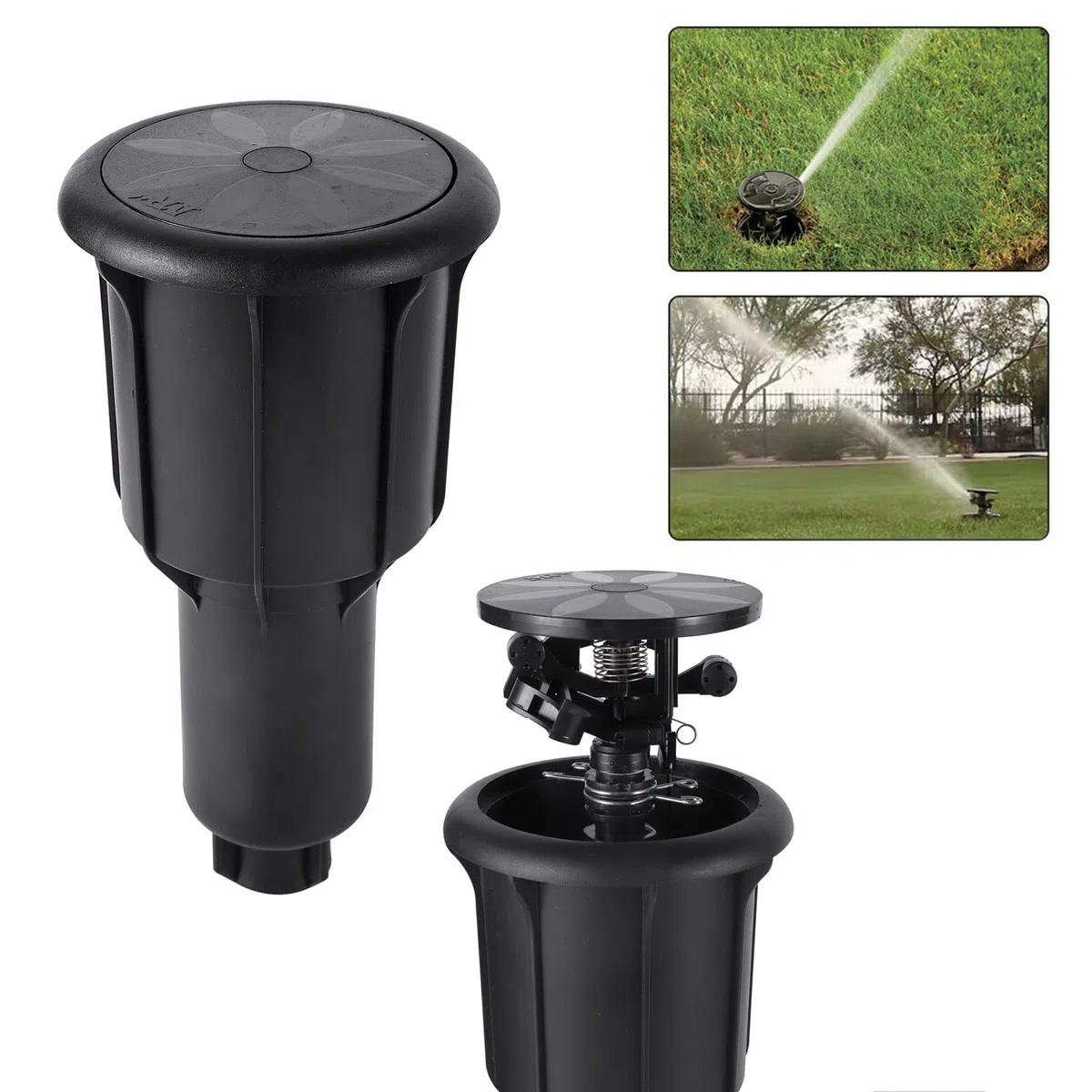 Irrigazione Dripper Irrigazione Giardino Spruzzatore Pressione Acqua 360 Gradi Rotazione Irrigazione Pop-up Testa Spruzzatore 1/2 "3/4" Spruzzatore Integrato Prato