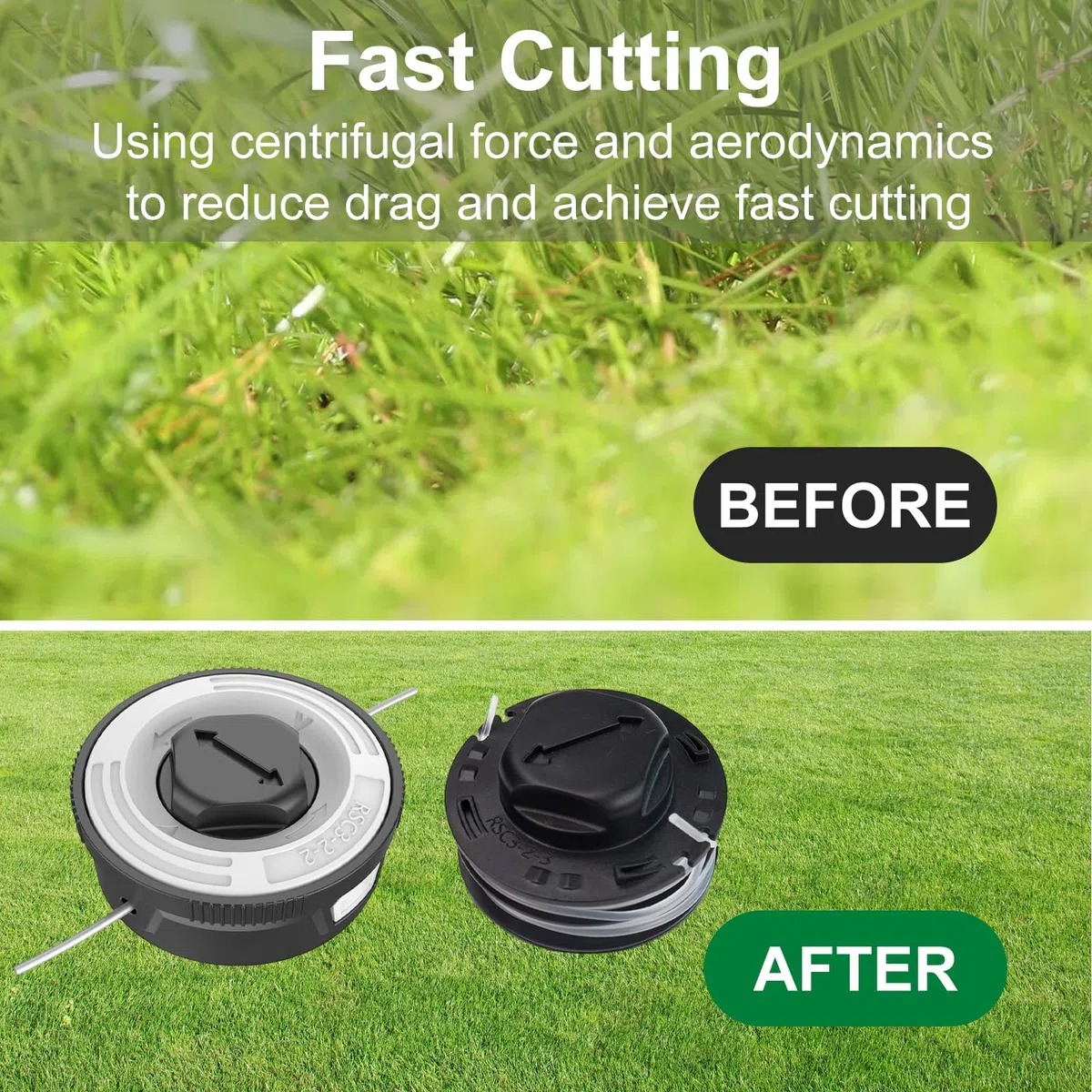 Testina di ricambio per decespugliatore Stihl FSA 57 FSA 56 FSA 50 FSE 52, compatibile con Stihl AutoCut C 3-2 4009 710 2106, testina di ricambio per decespugliatore serie da 5 pollici