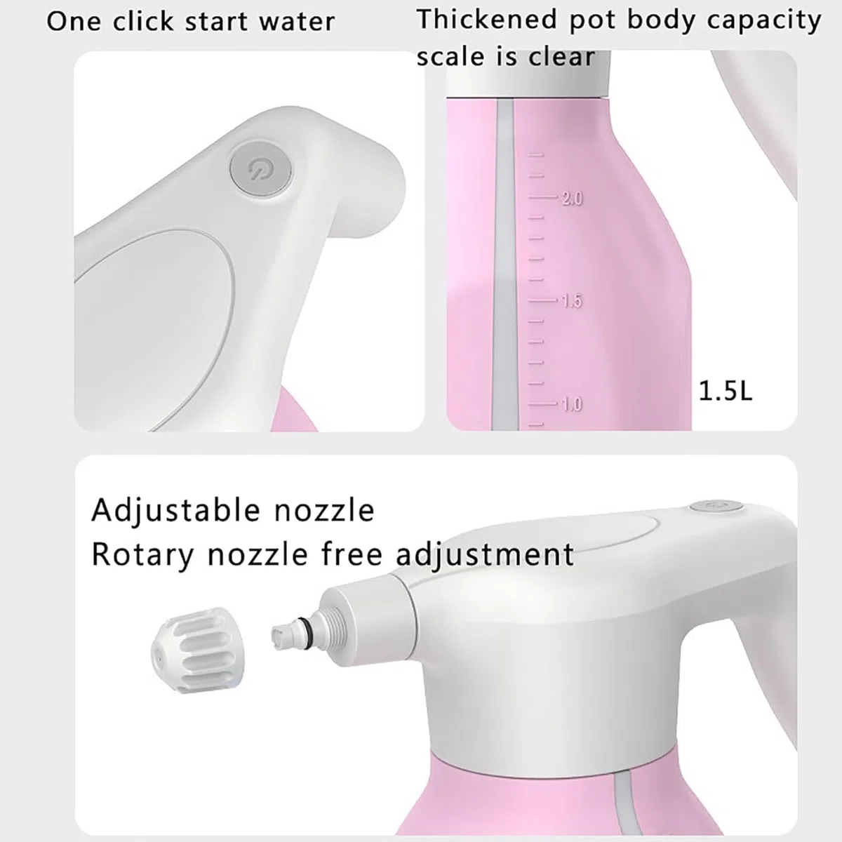 Spruzzatore Automatico Dell'annaffiatoio, Dispositivi Irrigazione dello Spruzzatore Pressione Piante All'aperto Dell'interno, capacità: 1,5L/nenenebc modalità Spruzzatura Regolabile