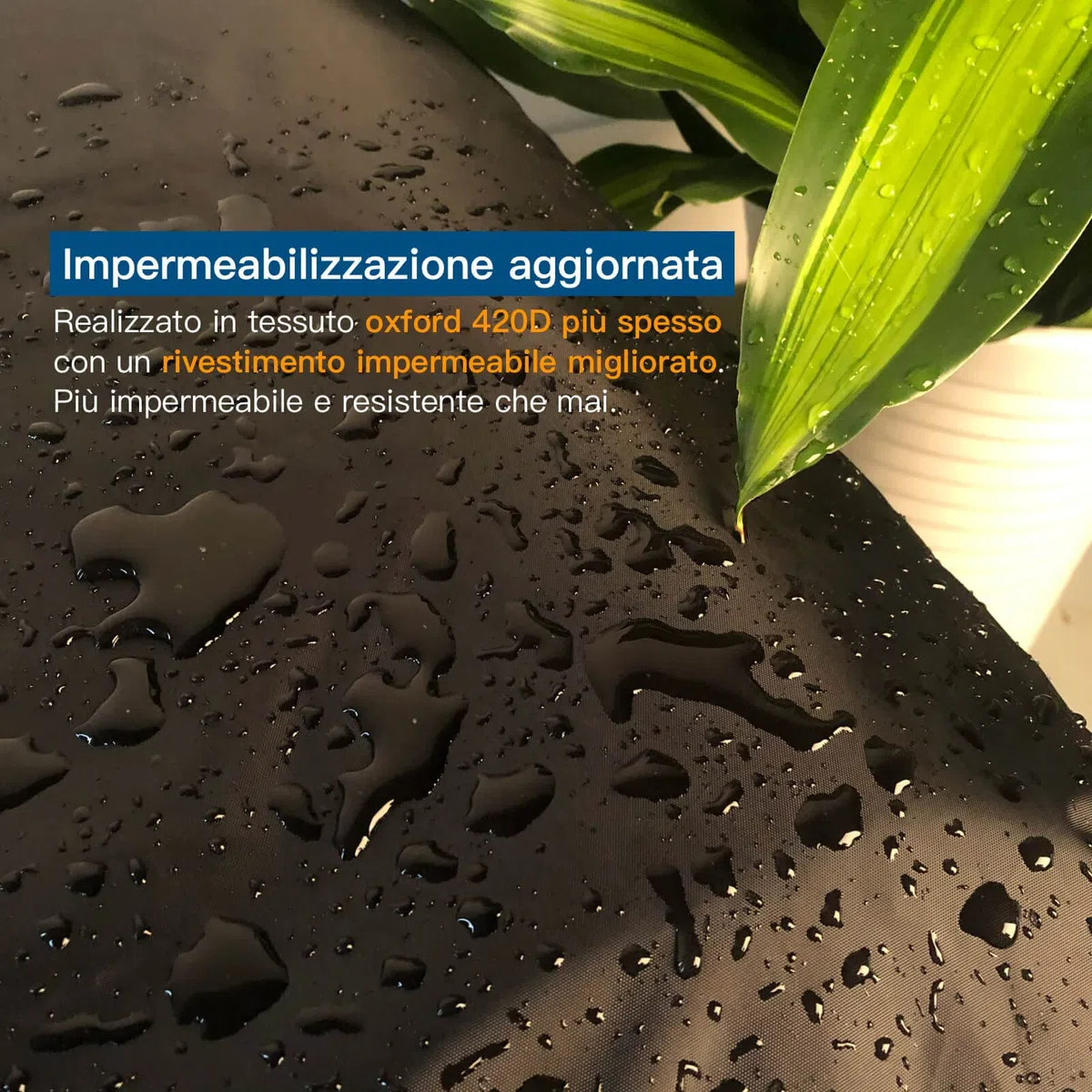 AWNIC Copri Ombrellone da Giardino Impermeabile, Resistente ai Raggi UV e agli Strappi Telo Ombrellone 3x4m Resistente allo Strappo Oxford Copertura Ombrellone da Giardino 265x40/70/50cm