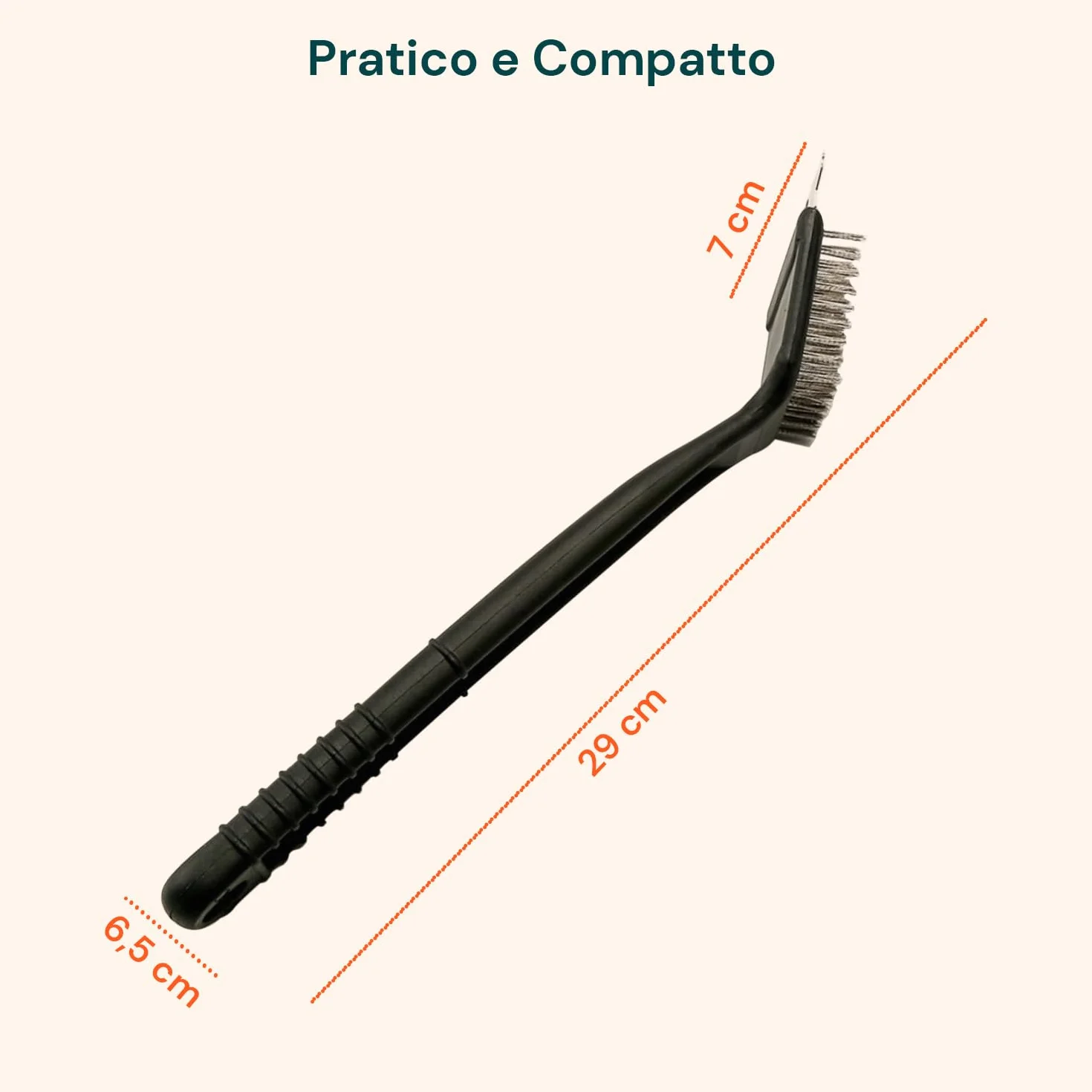 Avilia Spazzola Barbecue con Raschietto – Spazzola BBQ in Acciaio con Manico Ergonomico in PP, Accessori Barbecue per Pulizia Griglia, Lunghezza 29 cm