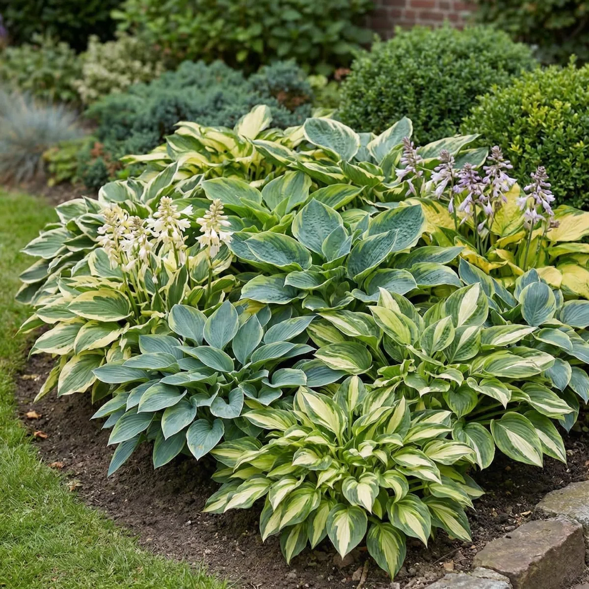 Piante Vere da Esterno - 10 Radici di Hosta - Mix di 10 ibridi e varietà - Piante e fiori esclusivi dall’Olanda - per giardino, vasi e balcone (non semi, non bulbi, non artificiali)