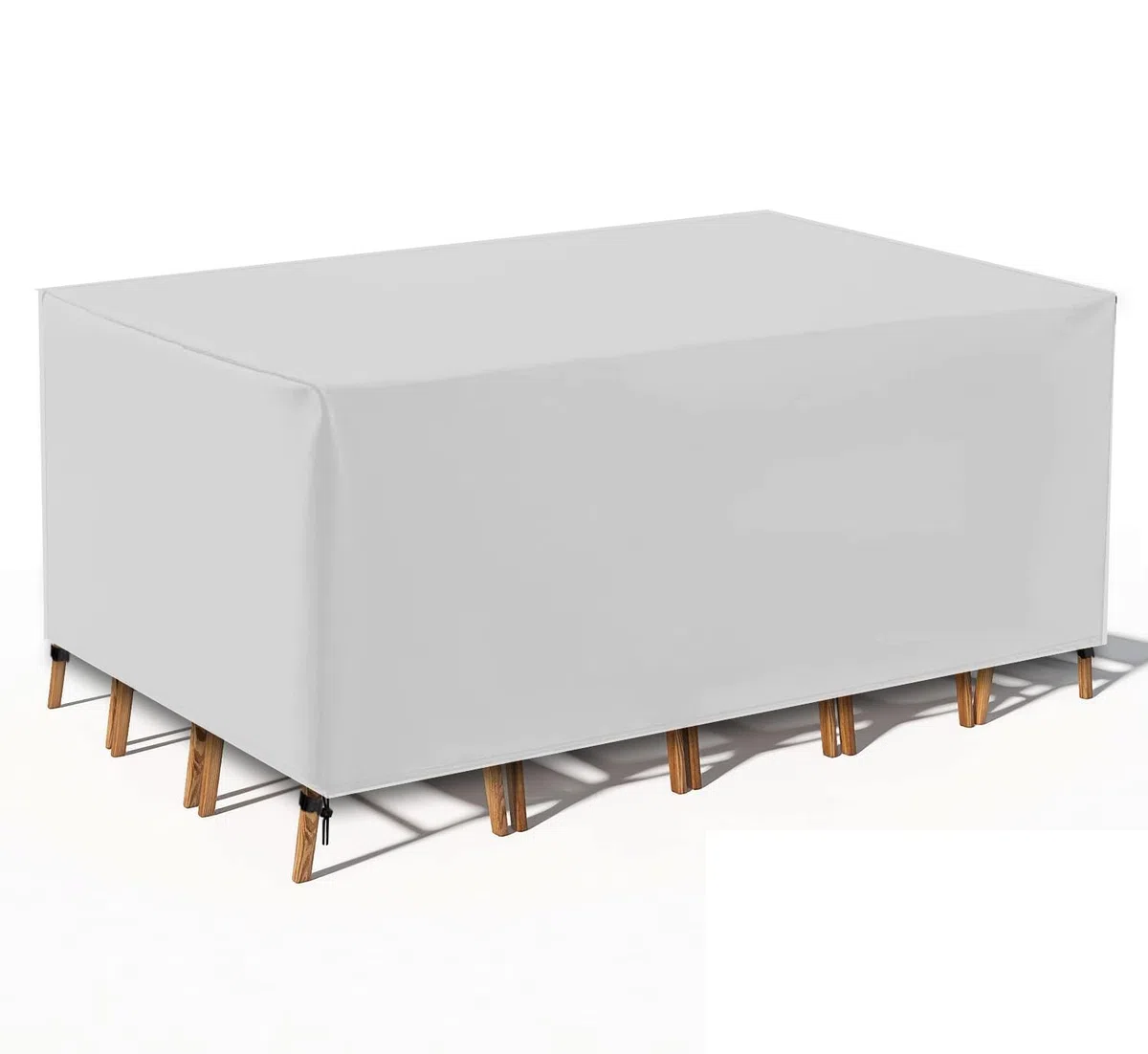 Coperture per Mobili da Giardino Copertura Tavolo Sedie Esterno Impermeabile Telo Copri Tavoli da Terrazza Quadrato 600D Oxford Anti-UV Antivento 120x60x90cm