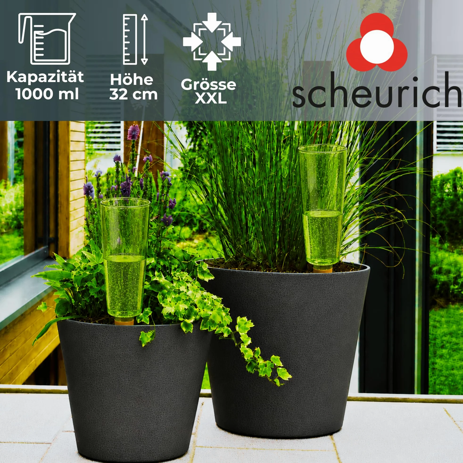 Scheurich COPA XXL irrigazione acqua Dispenser irrigazione sfera verde trasparente