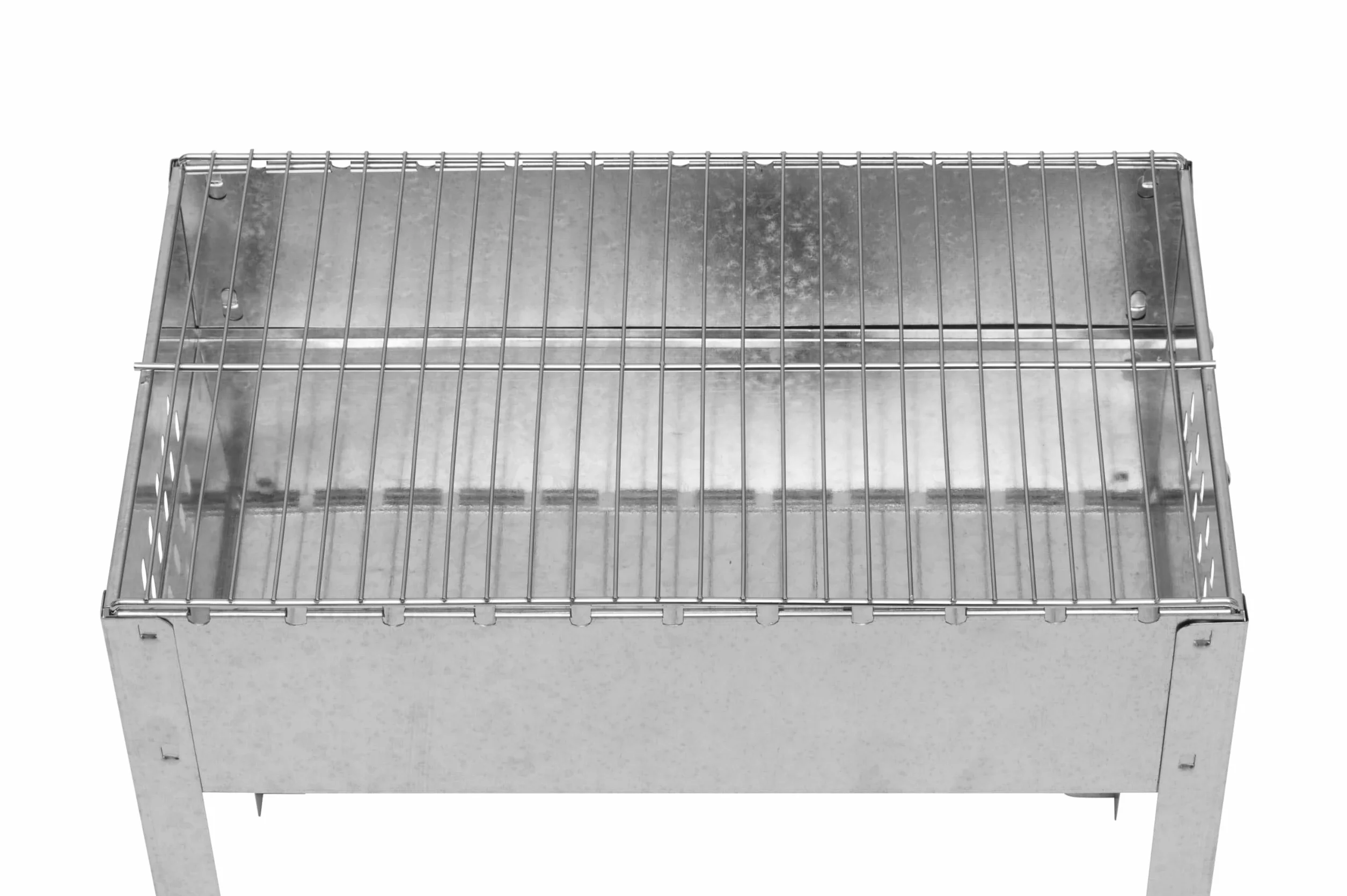 Mangal - Barbecue per spiedini, 50 x 30 x 50 cm, con 6 spiedini in acciaio INOX e griglia