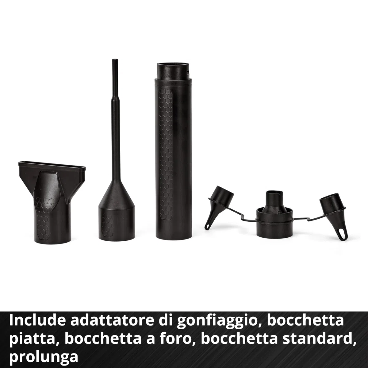 Soffiatore a batteria Einhell TE-CB 18/270 Li - Solo Power X-Change (18 V, max. 270 km/h velocità dell'aria, 5 livelli, incl. prolunga, bocchetta standard, piatto, foro, senza batteria)