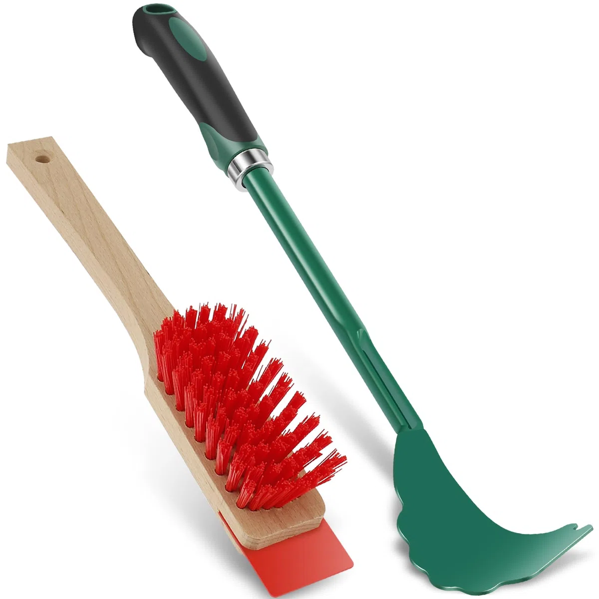Raschietto Per Piatto Tosaerba Manico Lungo 40 Cm Strumento Di Pulizia Con Spazzola A Setole Rigide Robusto Per Manutenzione