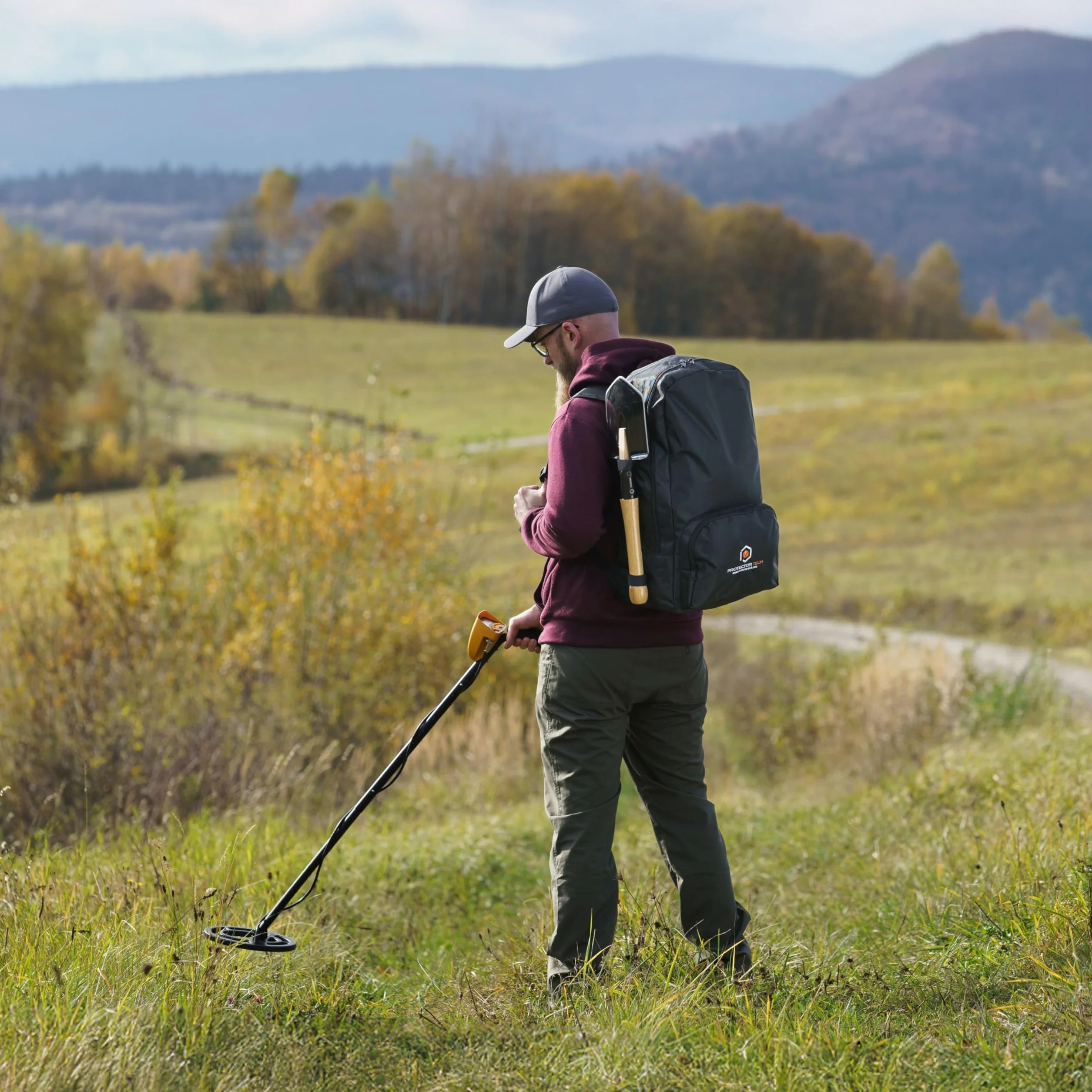 Zaino ProtectorTech HD per metal detector e accessori - con supporto per pala