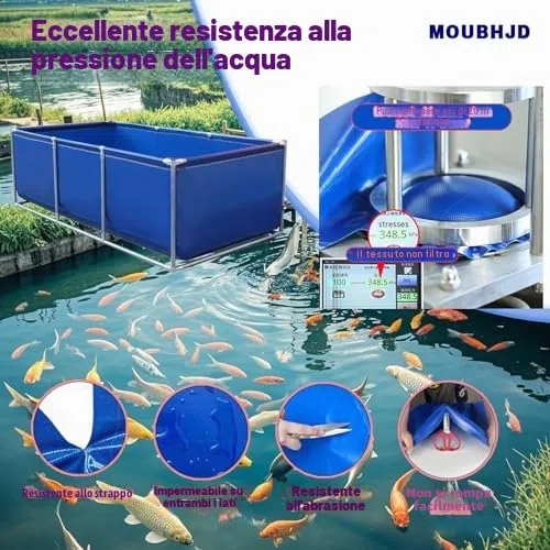 Piscina fuori terra con telaio in acciaio per divertimento all'aperto in famiglia, montaggio facile e toppa di riparazione inclusa