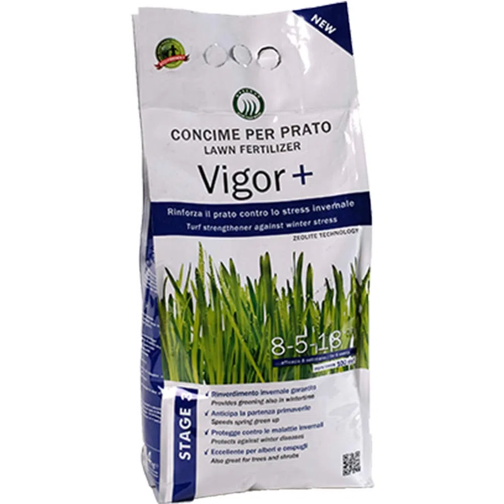 CONCIME PER PRATO VIGOR+ PLUS 8-5-13 STAGE 3 CONCIMAZIONE INVERNALE DEL PRATO CONCIME PER INVERNO 4 KG AMDGarden