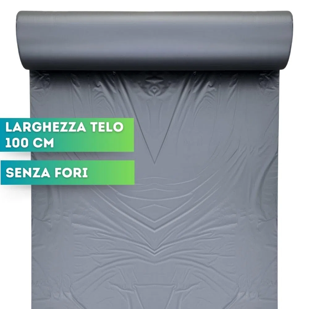 DI GIULIO SRL Telo Pacciamatura Biodegradabile 200 mt x 1 mt Non Forato pacciamante bio compostabile per orto e Giardino