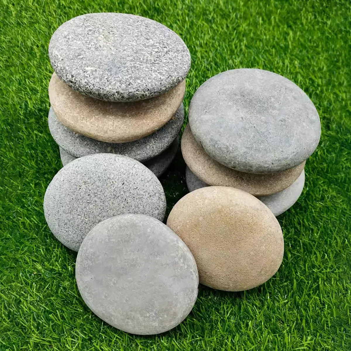 Sassi da Dipingere 12 Pezzi Pietre Piatte per la Pittura 5-8 cm Pietre Dipinte a Mano Ciottoli da Dipingere per Pittura Fai da Te, Decorative per Acquario e Giardino