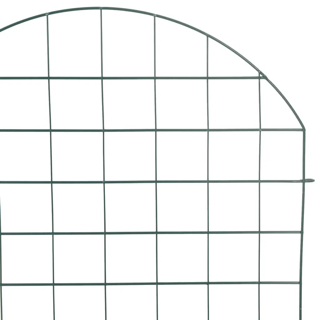 Recinzione esterna Set di recinzione da giardino, 8 pezzi, verde 50 x 80 cm, in acciaio, barriera di protezione per animali cani, decorazione per prato, cortile, giardino, aiuola e terrazza LH1A