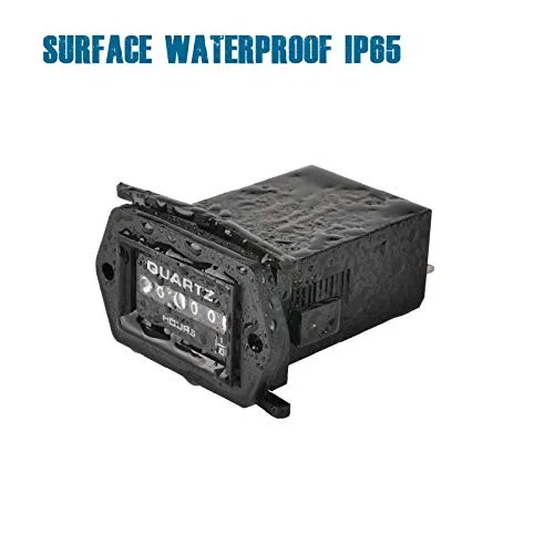 Contaore al quarzo, AC/DC da 8 V a 80 V, Ore totali accumulate per la manutenzione, Memorizzazione dati per trattorino tosaerba Compressore d'aria per camper. (AC/DC 8V-80V)