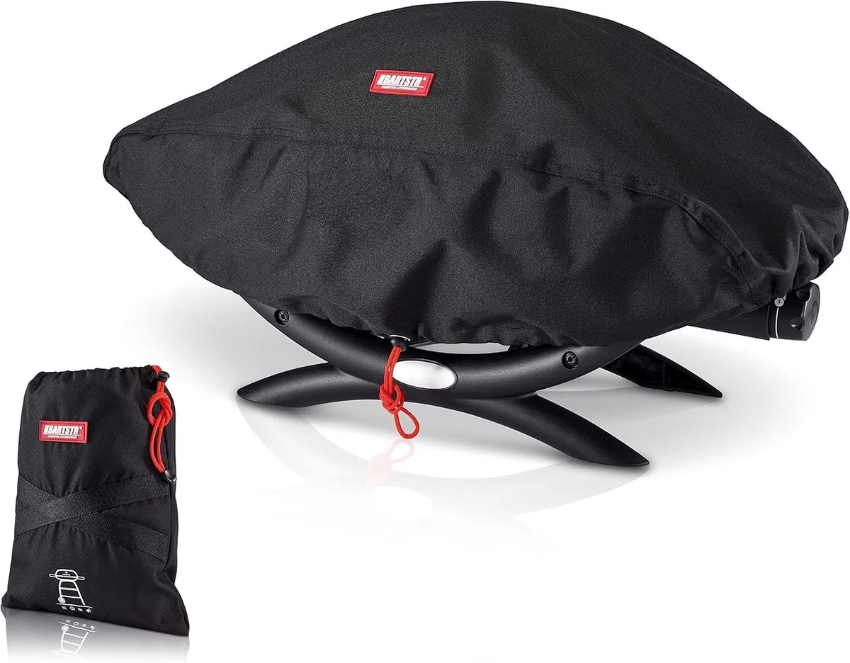 BARTSTR Telo di copertura per barbecue resistente alle intemperie, 76 x 40 x 30 cm, 600D OxfordGrill per serie Q200/Q240/Q100/Q1000, antistrappo e impermeabile, con protezione UV, accessorio per