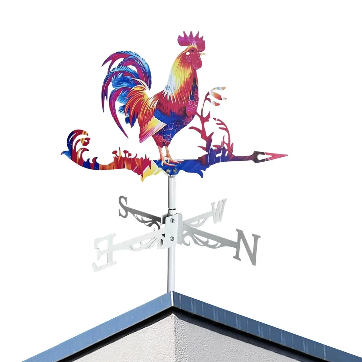 Segnavento da giardino in stile fattoria I Gallo Wind Spinner I Segnavento metallo cortile tema animale Gallo esterni