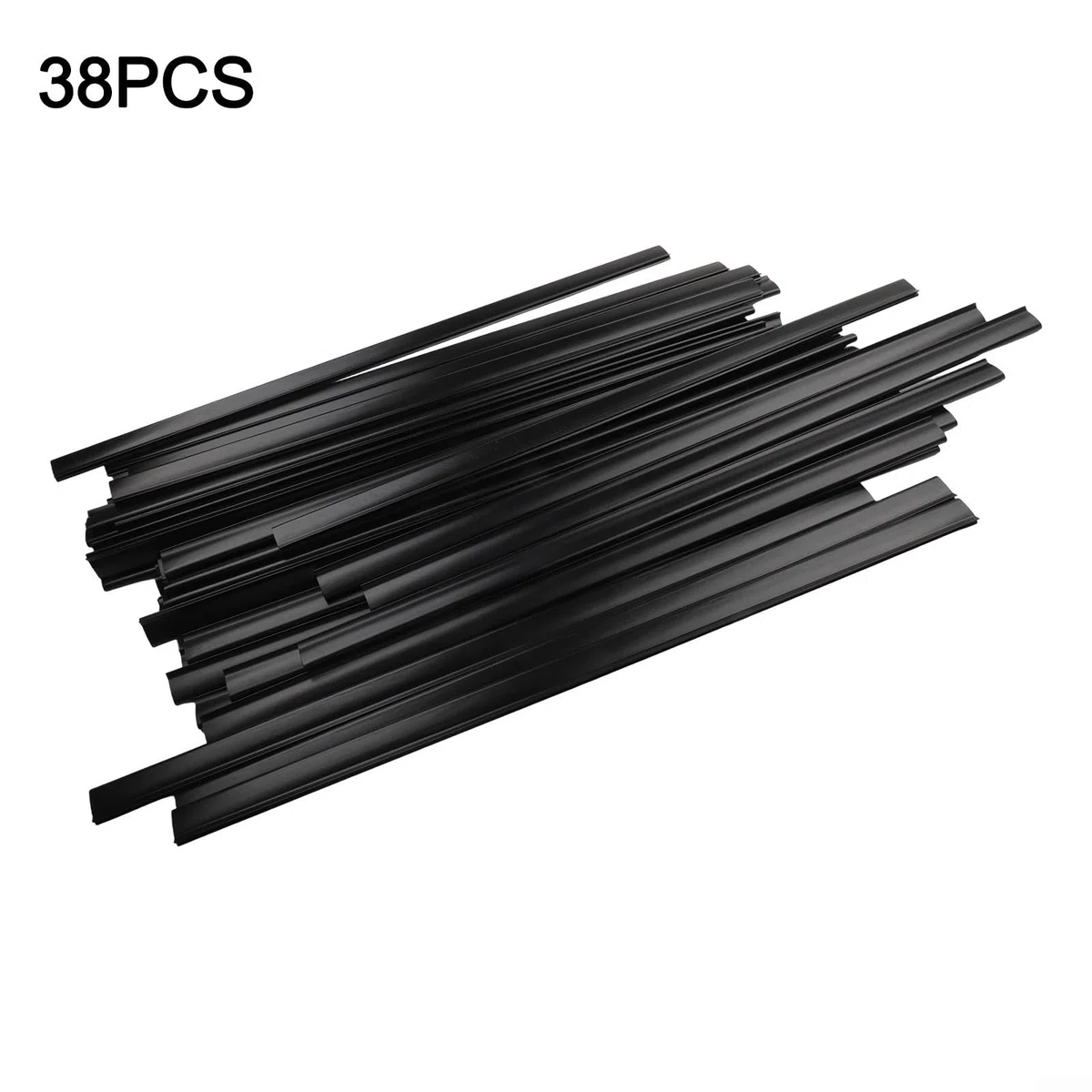 Strisce di copertura piatte per piscine fuori terra, 61 cm, clip di fissaggio in PE nero per fissare il rivestimento della piscina, accessori protettivi per bordi lisci per nuoto (B)