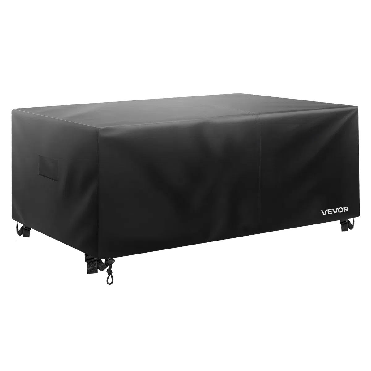 VEVOR Copertura per Mobili da Giardino 188 x 120 x 71 cm Copertura Impermeabile per Tavolo e Sedie da Pranzo da Esterno 420D, per Tavolo da Giardino con Presa d'Aria per Tutte Stagioni, Nero