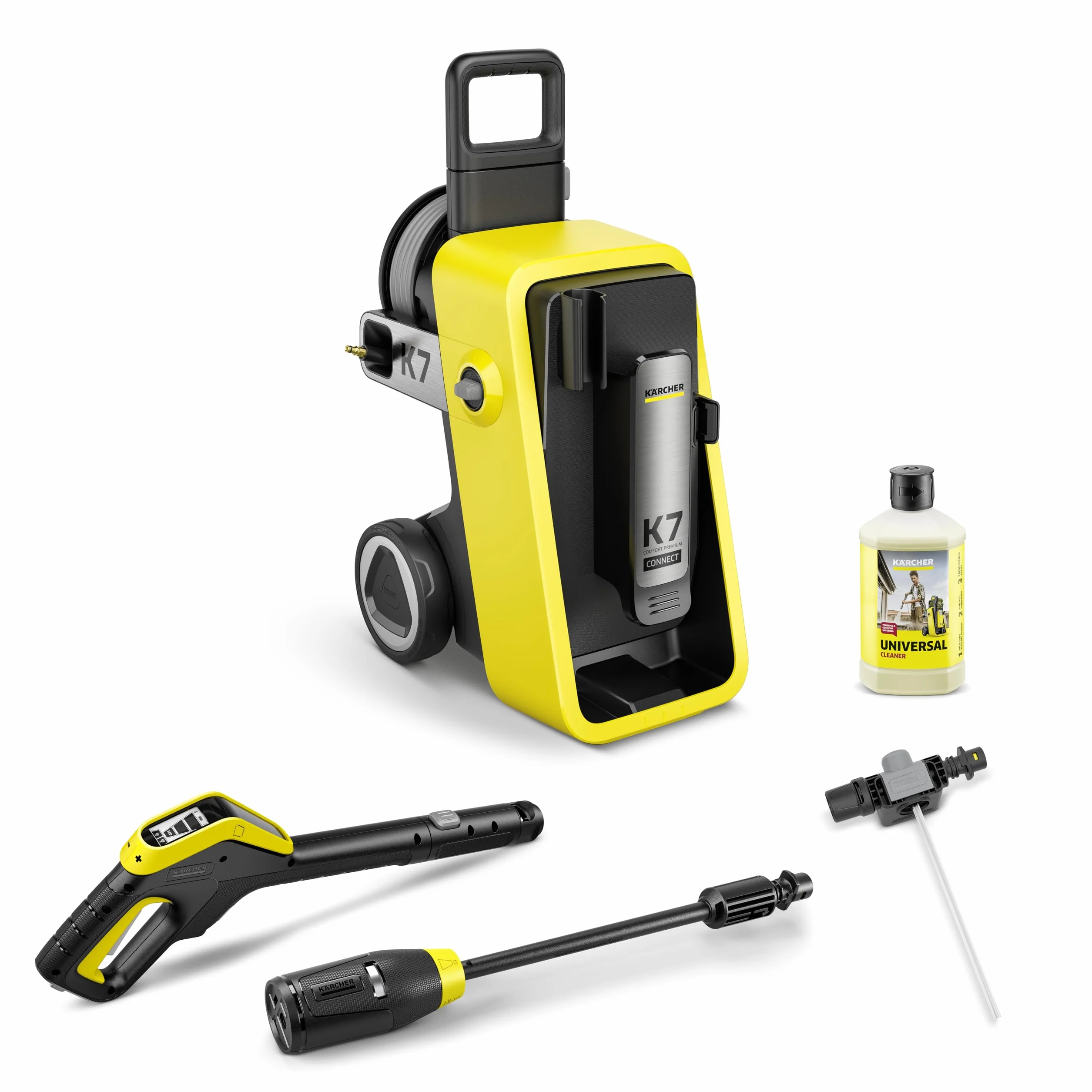Kärcher idropulitrice K 7 Comfort Premium Connect, pressione: max 180 bar, portata: 600 l/h, superficie: 60 m²/h, tubo ad alta pressione extra flessibile, avvolgitubo, controllo tramite app