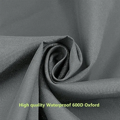 Copertura di ricambio per dondolo resistente e impermeabile, in tessuto Oxford 600D, per sedia a dondolo a 2/3 posti, per veranda, veranda, giardino, protezione da giardino, colore grigio (148 x 49,8