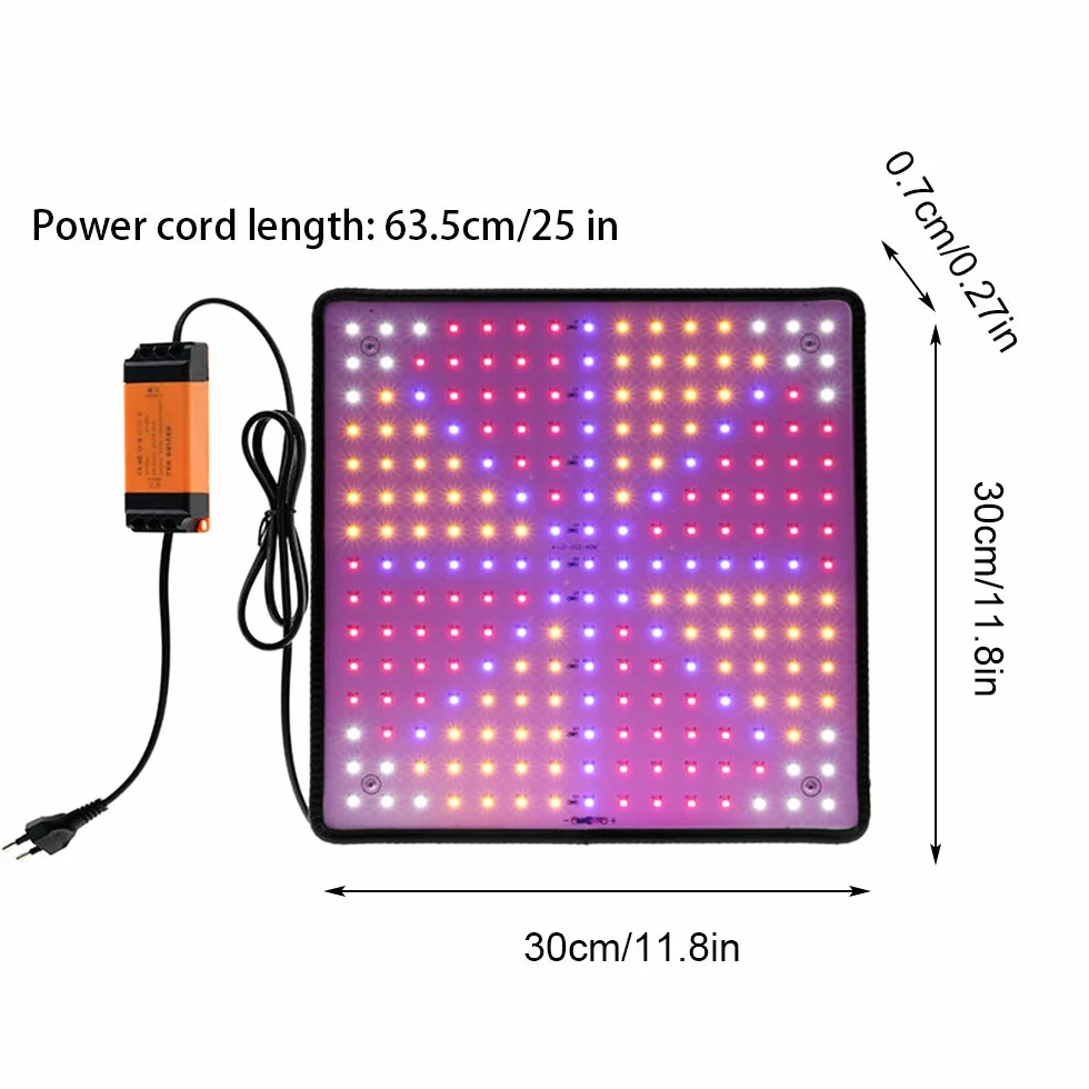 Lampada per Piante 225 LEDs 1000W Lampada per Piante da Interno Spettro Completo con 4 Gancio Lampada LED Coltivazione per Serra Piante Ortaggi Fiori (Rosso+Blu+Bianco+Arancione)