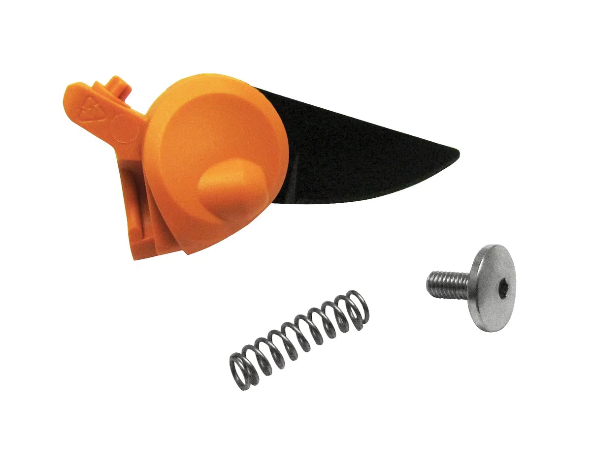Fiskars Lama, molla e vite di ricambio originali per forbici con lame bypass Fiskars PowerGear X PX92, Arancione/Nero, 1026275