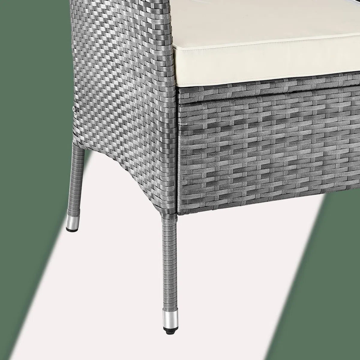 Casaria Panchina da Giardino Polyrattan Resistente 143x55x88cm 320kg (160kg per lato) Panca da Balcone 2 Posti Esterno Mobili Outdoor