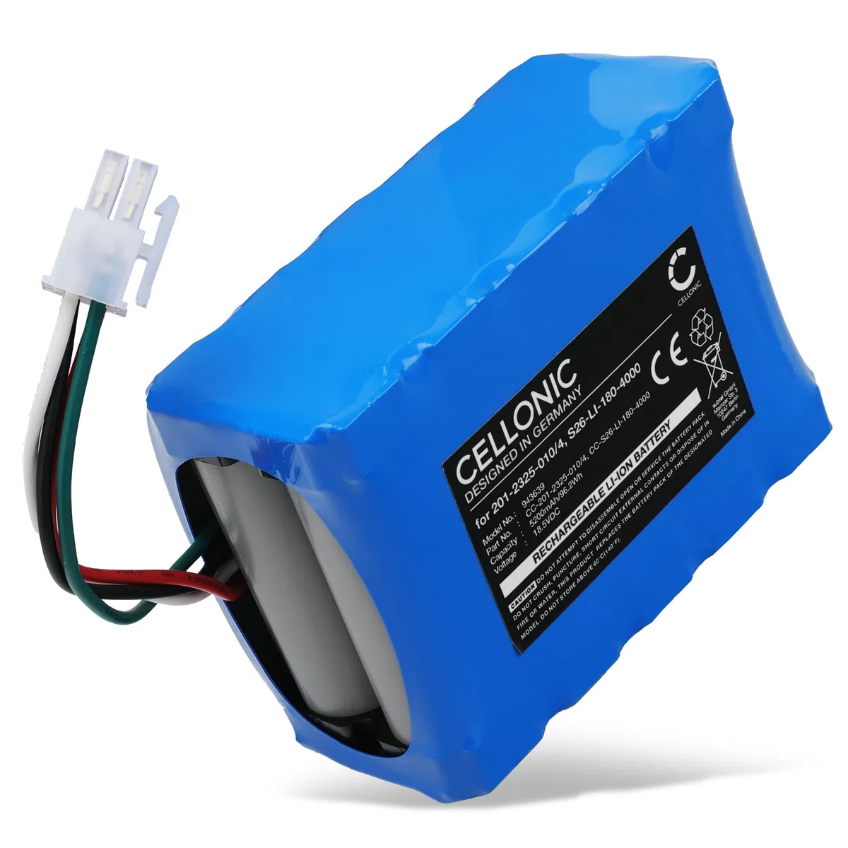 CELLONIC 1x Batteria per Giardino Compatibile con ECOVACS Goat O800 RTK, GOAT G1, GOAT G1 1600, 201-2201-0903 – (5200mAh, 18.5V)