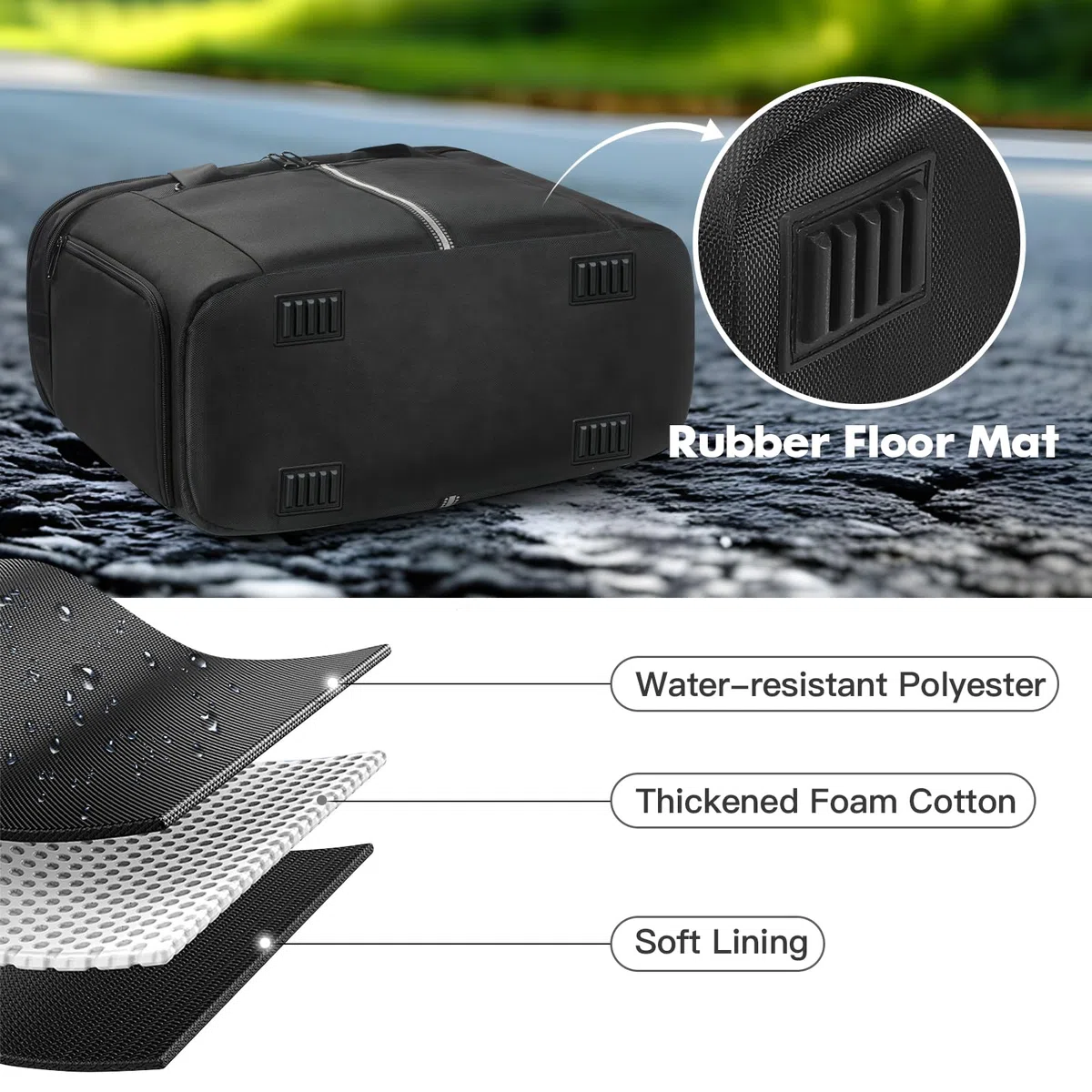 Custodia da trasporto compatibile con ECOFLOW DELTA 3 Max Plus/Delta 3 Max Power Station portatile da viaggio borsa con tasche, finestre a dissipazione del calore e accessori per tracolla