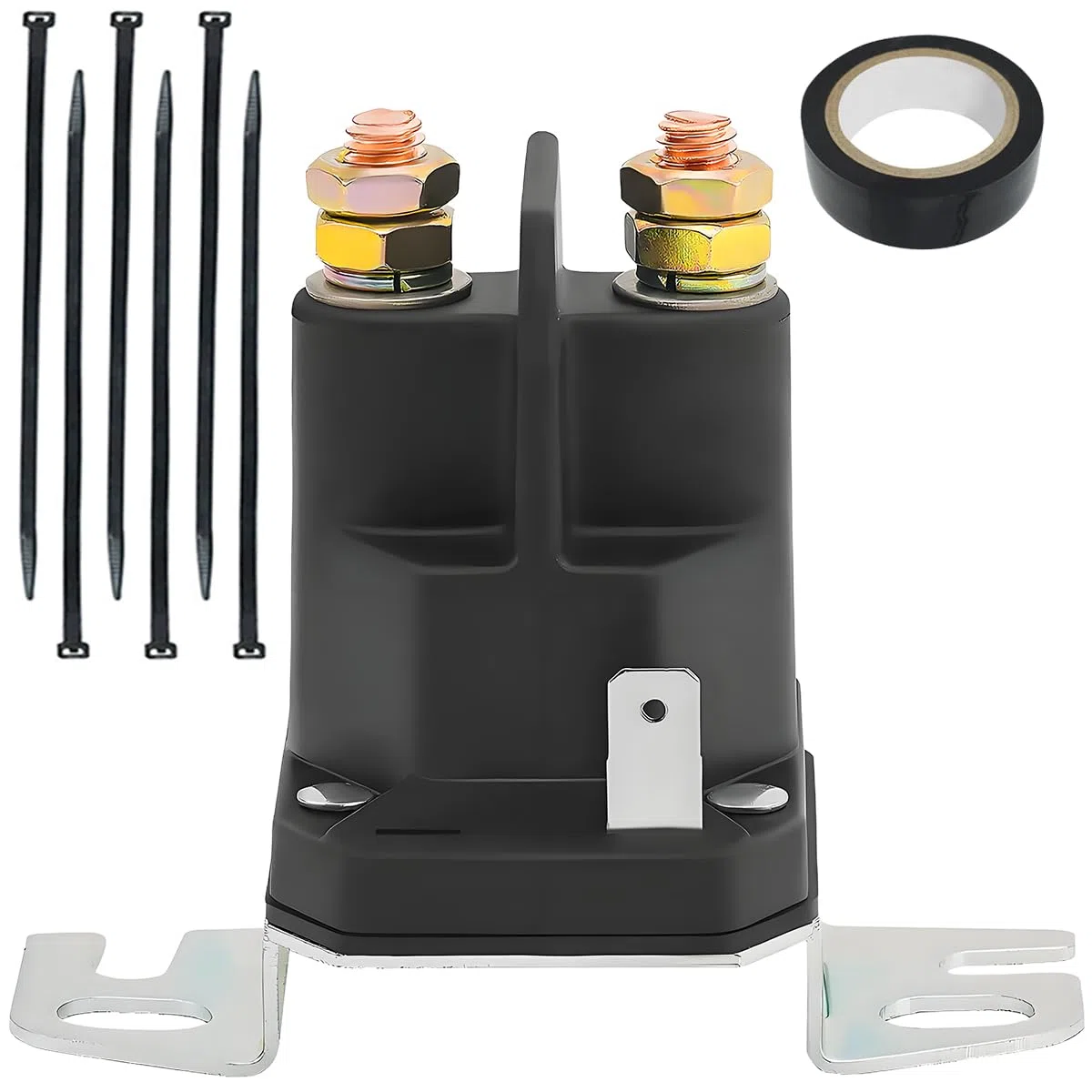 ZAMDOE 691656 Relè di Avviamento, 3 Pin, 12V, 555375GS, 790951 per Trombetta 812-1201-211-05, 812-1201-211-06, Interruttore solenoide di Ricambio per rasaerba, Occhiello da 5/16" e 1/4"