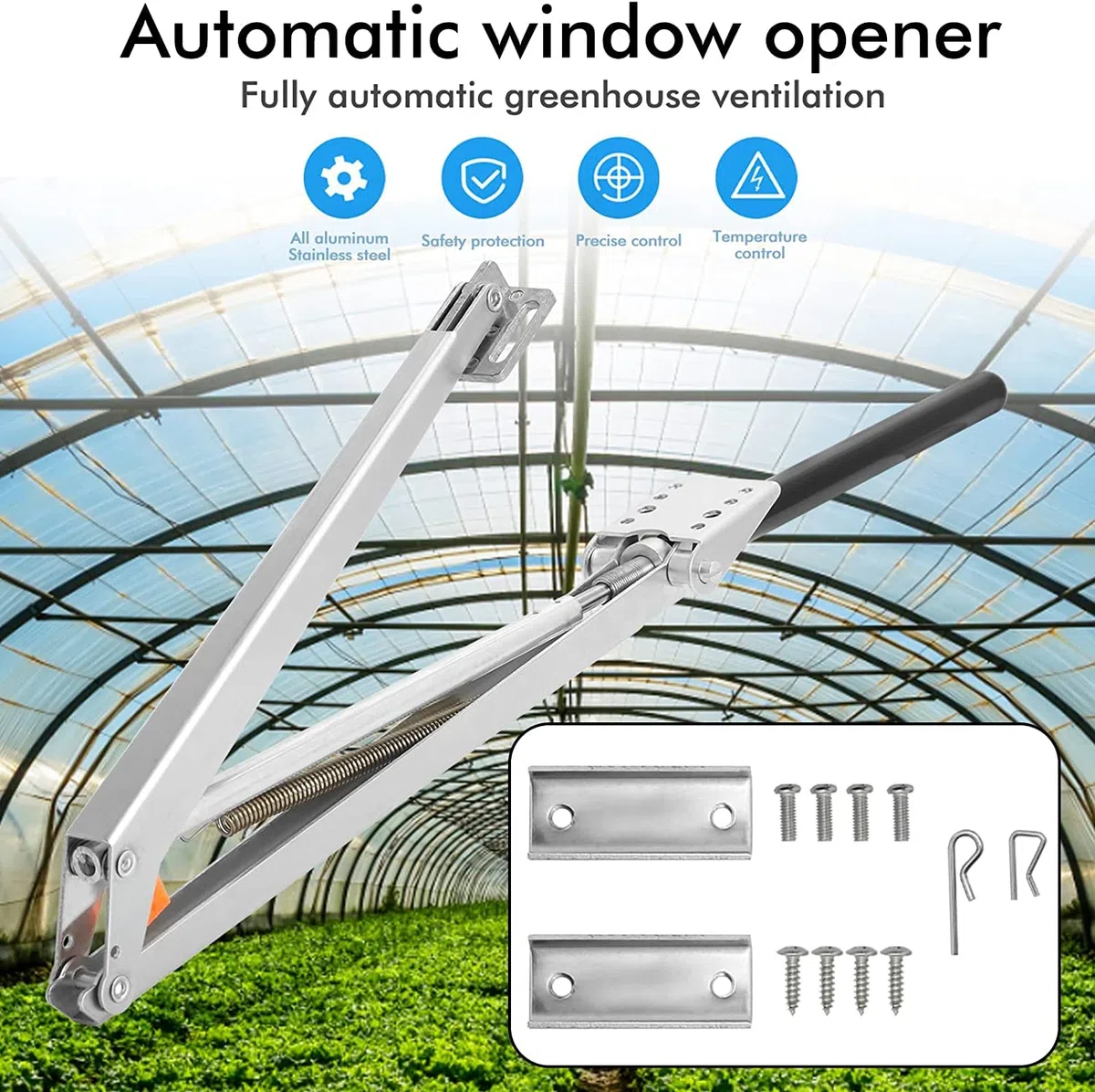 Jadeshay Aprire la Finestra Automatica, Autovent Finestra Apribile Automatica Solare Sensibile al Calore Serre Accessori per Serre e Capannoni da Giardino