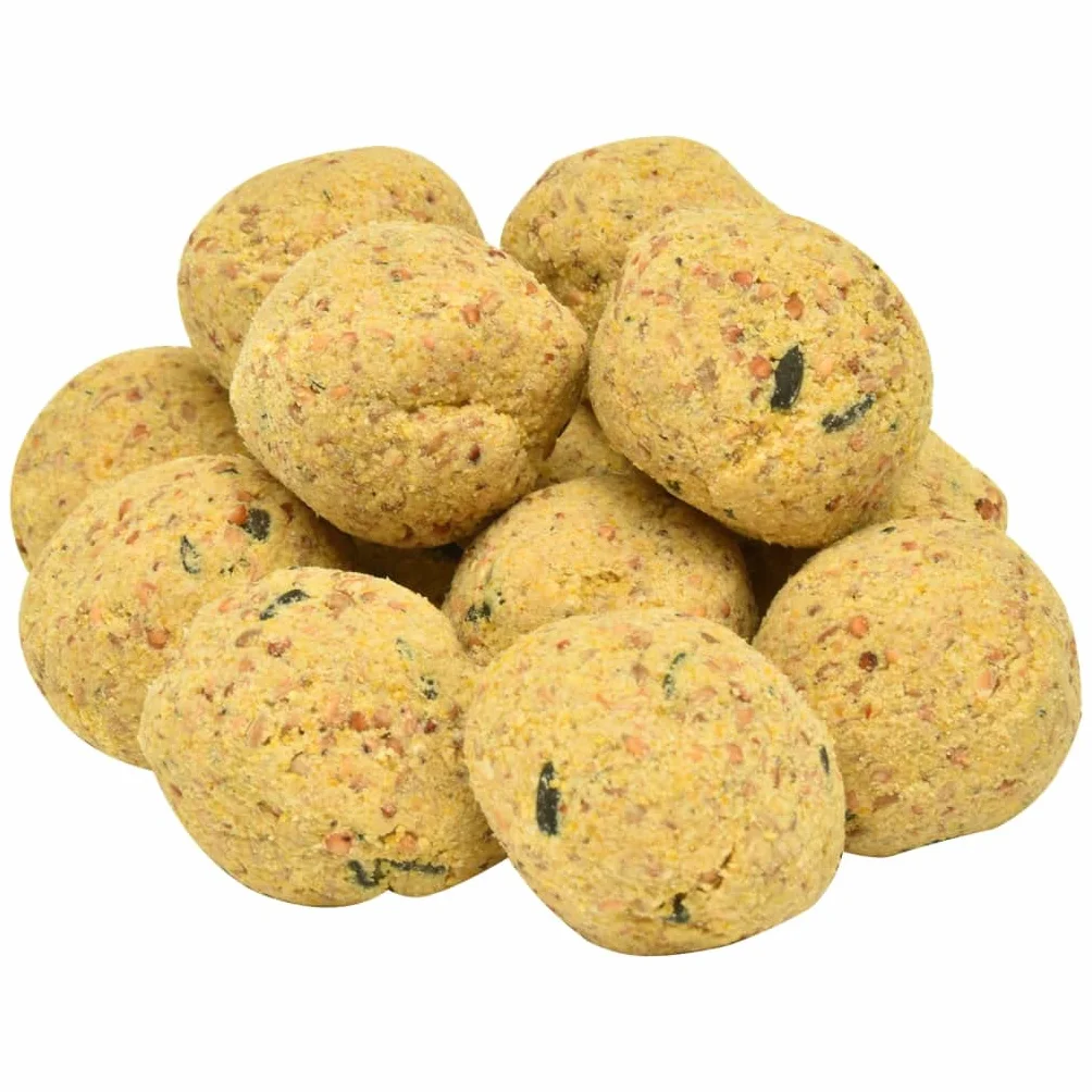 vidaXL 200x Palline di Grasso e Semi per Uccelli Semini Alimenti Allevamento Becchime Grano Mais Calcio Girasole Sorgo Cibo Animali