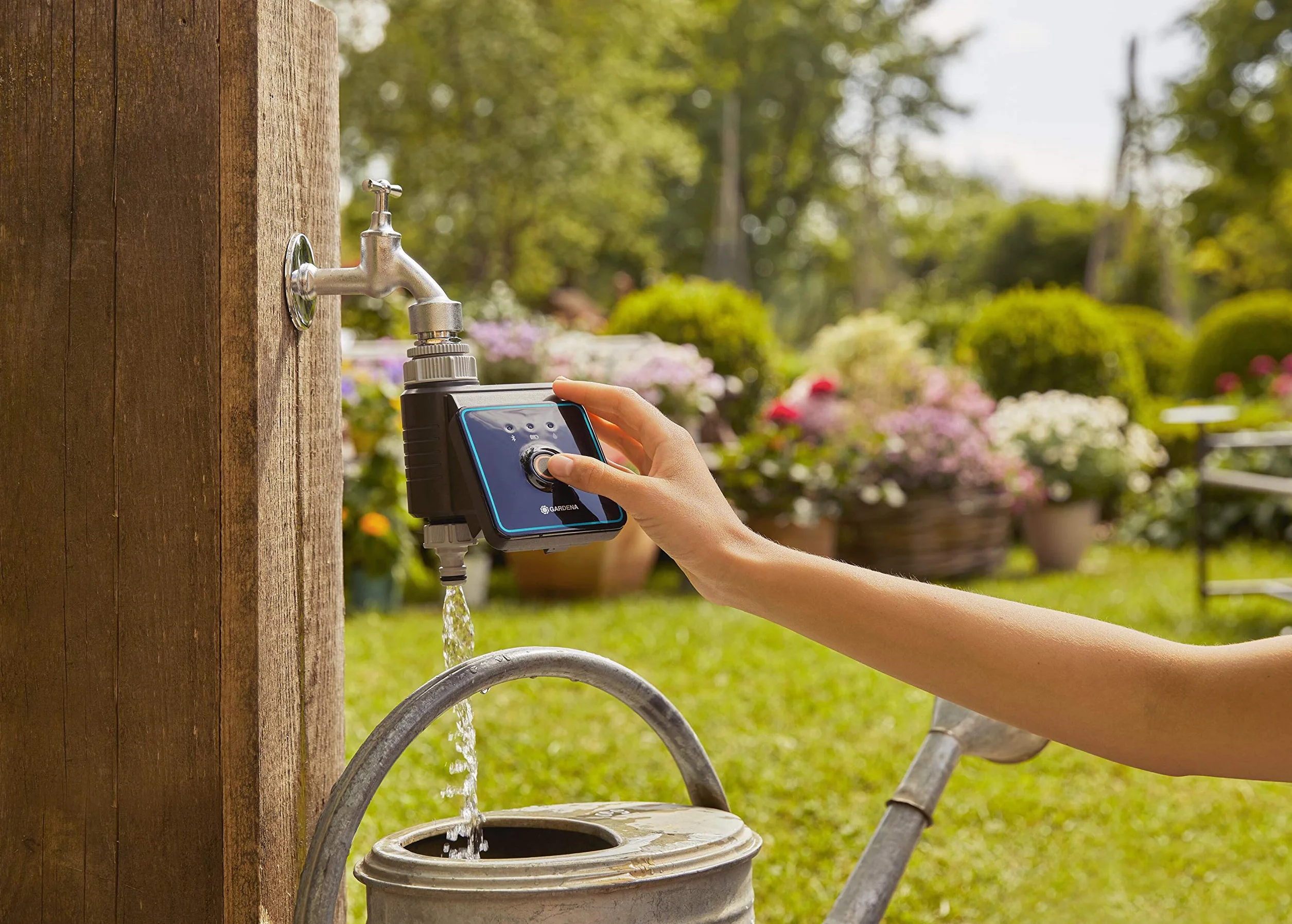 Gardena Controllo dell'Irrigazione Bluetooth, Nero/Grigio/Turchese/Arancione, taglia unica
