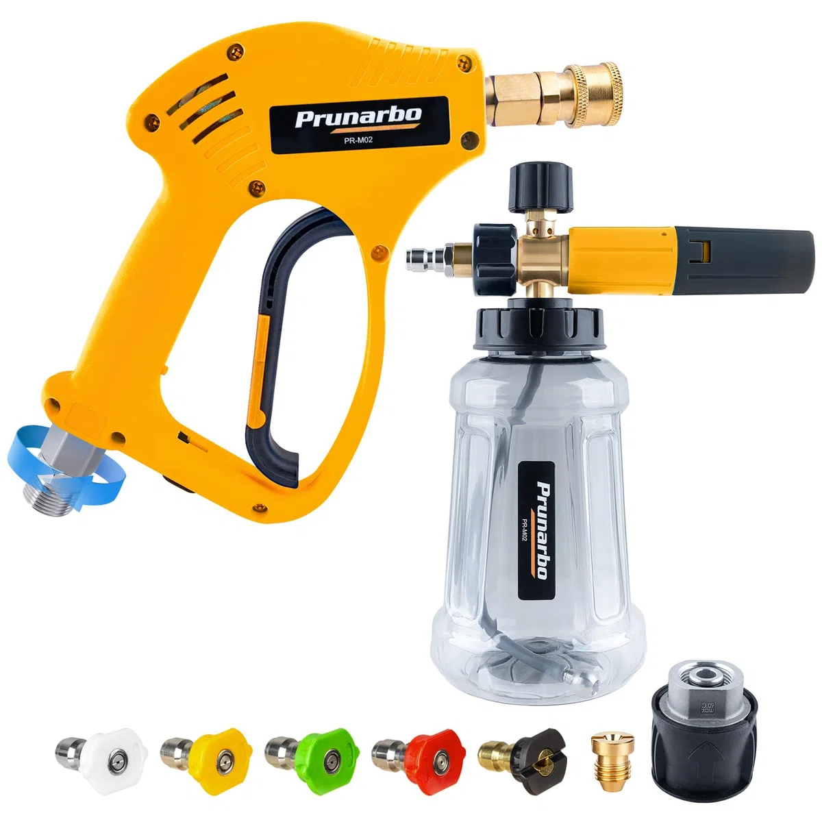 Pistola Per Idropulitrice Compatibile Con Kärcher K2-K7 | Con Cannone A Schiuma, Ideale Per Auto, Moto, Cortili E Mobili Da Giardino, Include 5 Ugelli Per Diversi Tipi Di Pulizia
